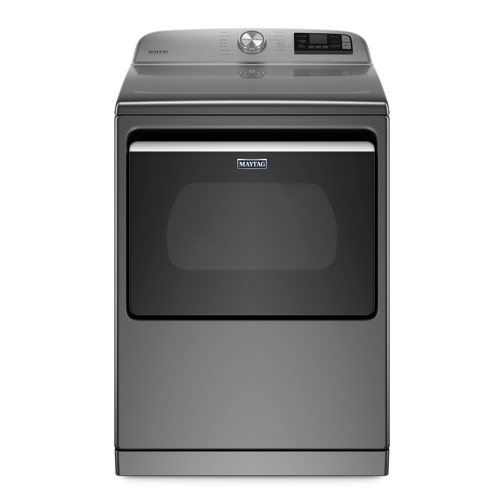Secadora eléctrica con ciclo de vapor de 7.4 pies cúbicos capaz de conectarse a la tecnología inteligente (metálico pizarra) con certificación Energy Star MED7230HC de Maytag.