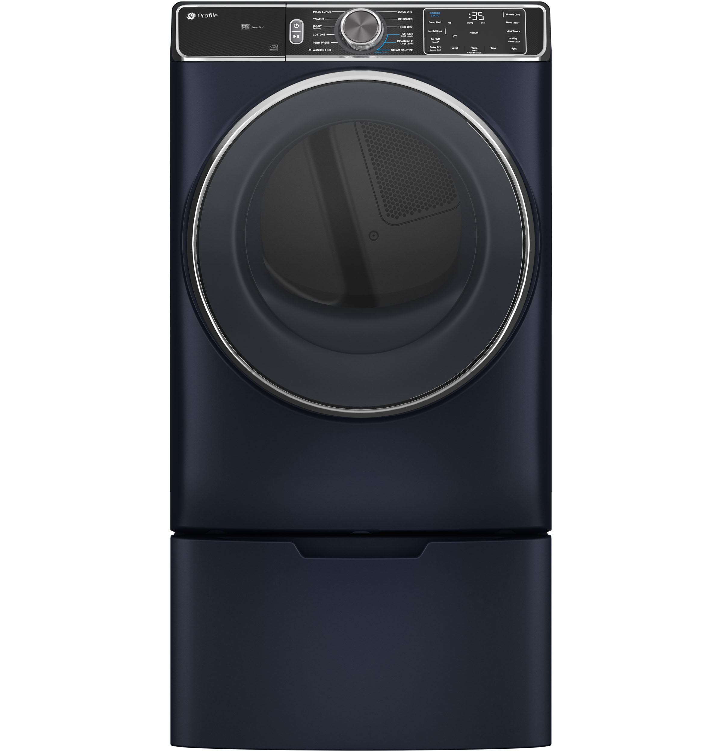 Secadora de Gas Inteligente y Apilable con Ciclo de Vapor, Capacidad de 7.8 pies cúbicos (Azul Zafiro) con Certificado Energy Star