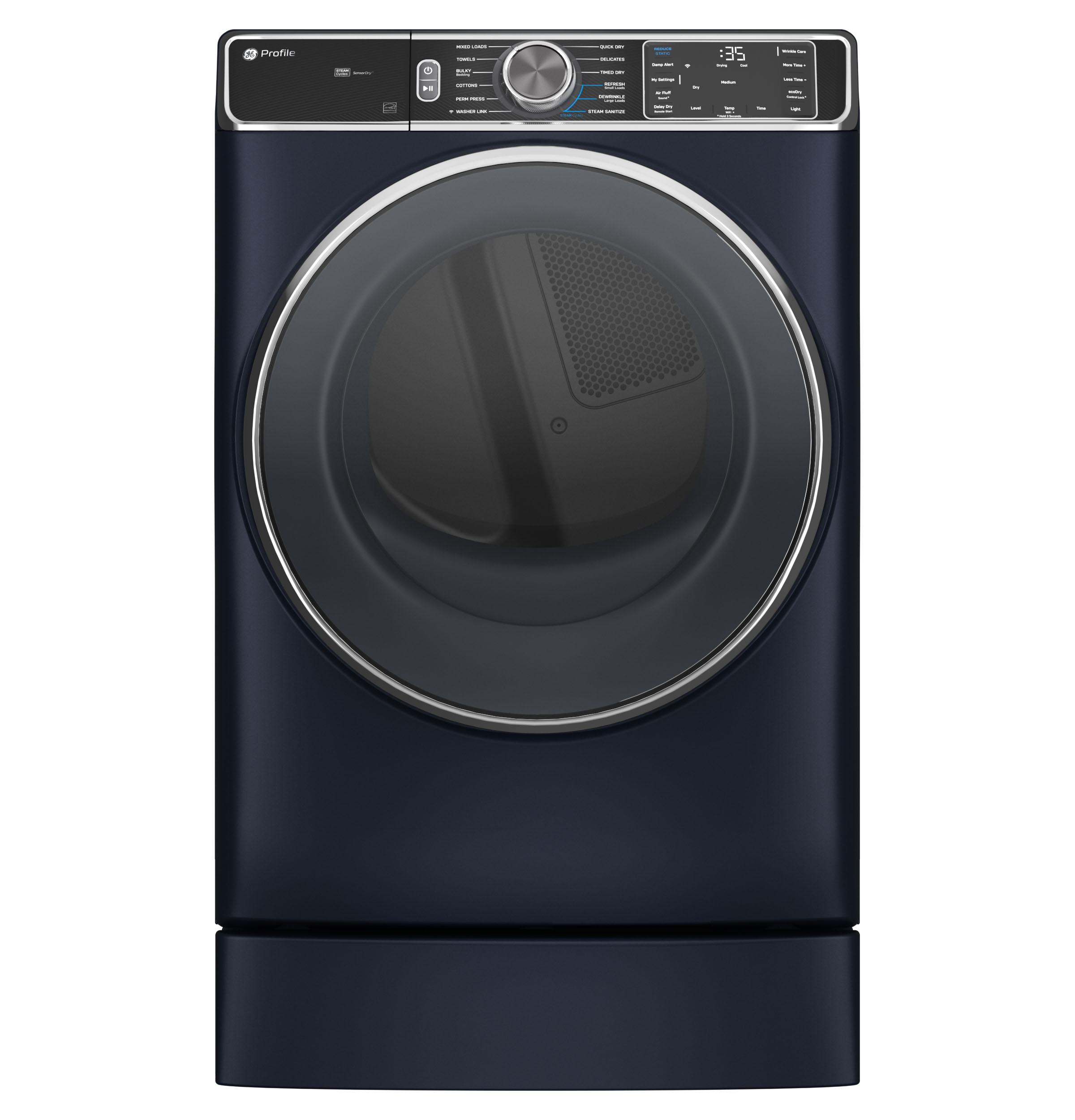 Secadora de Gas Inteligente y Apilable con Ciclo de Vapor, Capacidad de 7.8 pies cúbicos (Azul Zafiro) con Certificado Energy Star