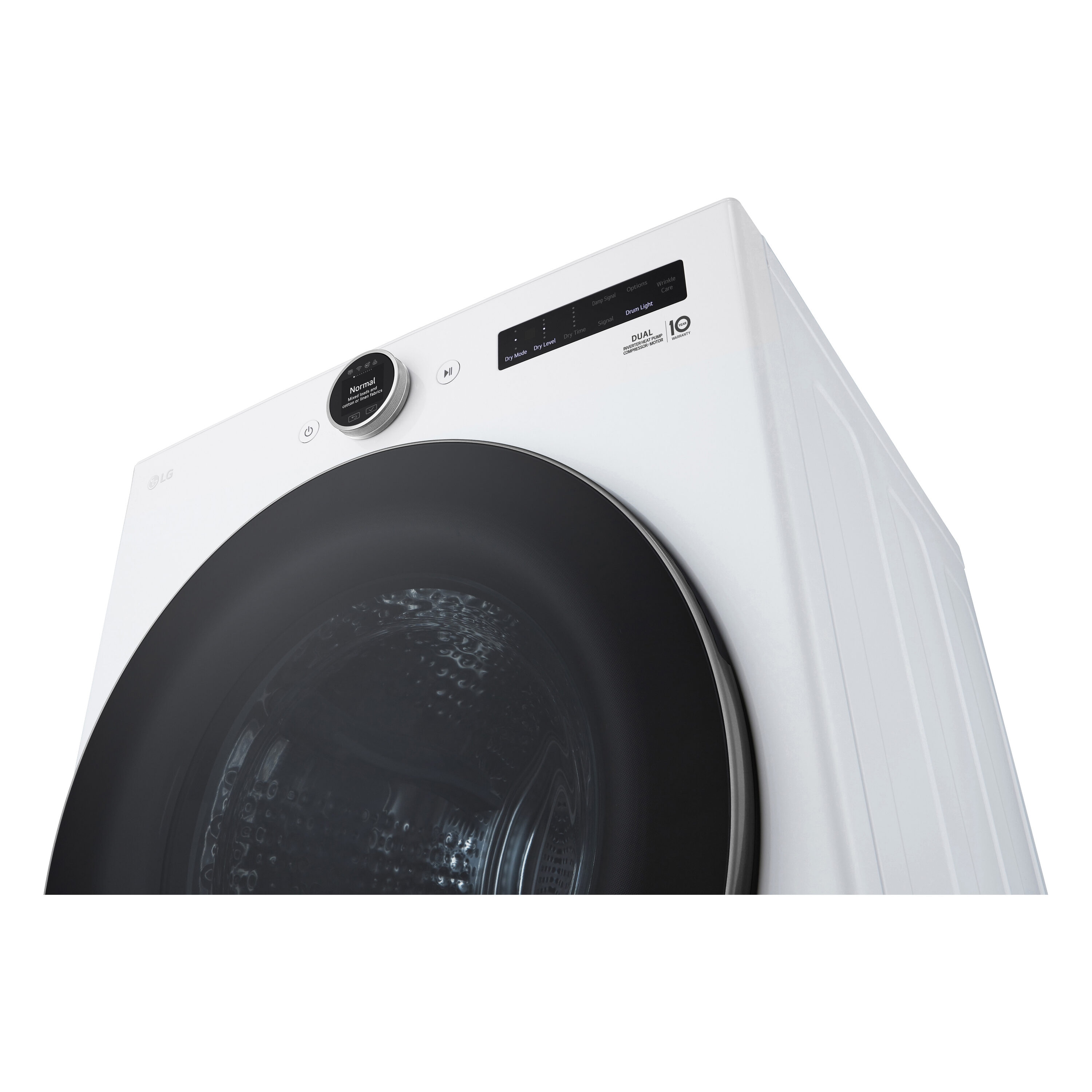 Secadora eléctrica apilable sin ventilación con bomba de calor de 7.8 pies cúbicos (Blanca) Certificada por Energy Star DLHC5502W de LG