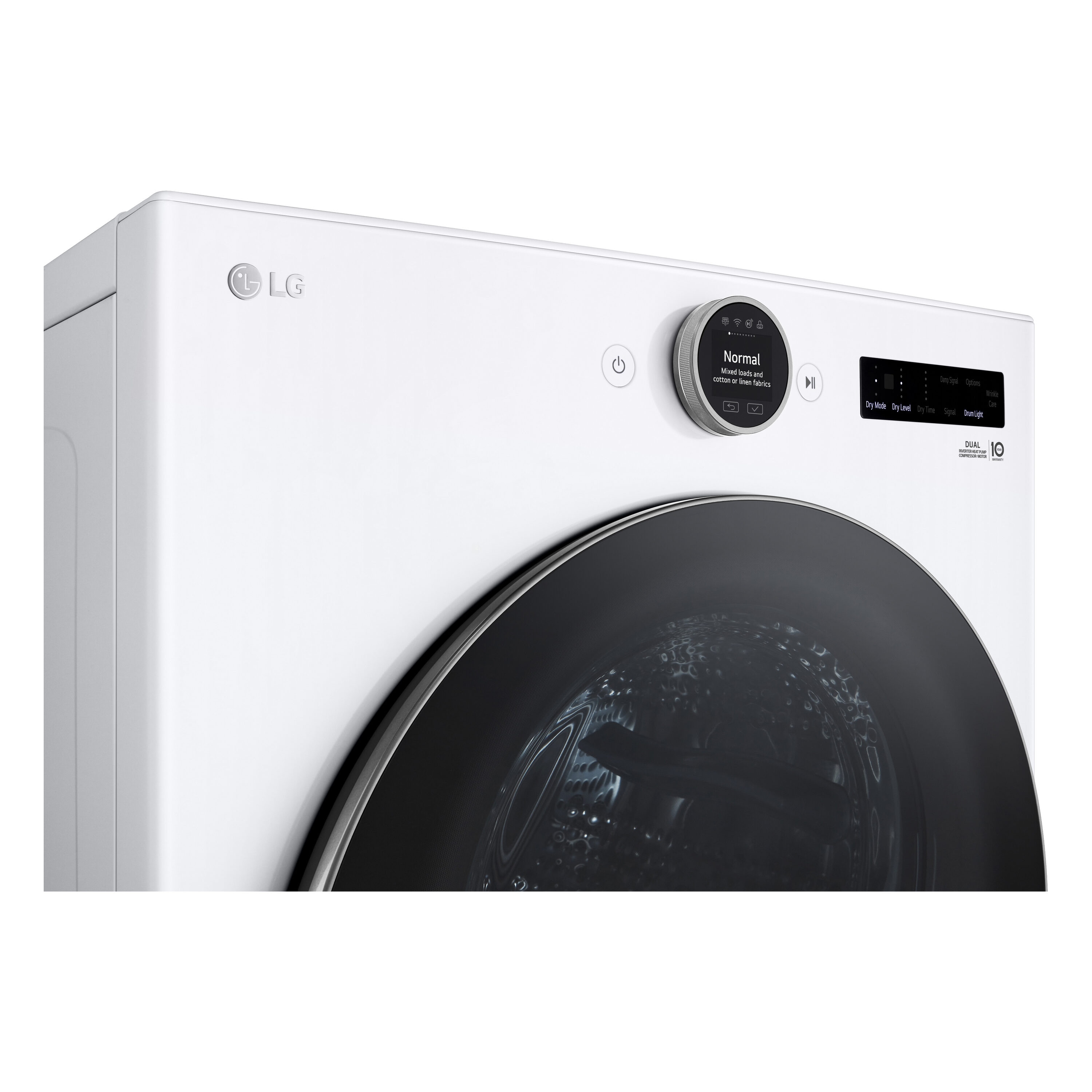 Secadora eléctrica apilable sin ventilación con bomba de calor de 7.8 pies cúbicos (Blanca) Certificada por Energy Star DLHC5502W de LG