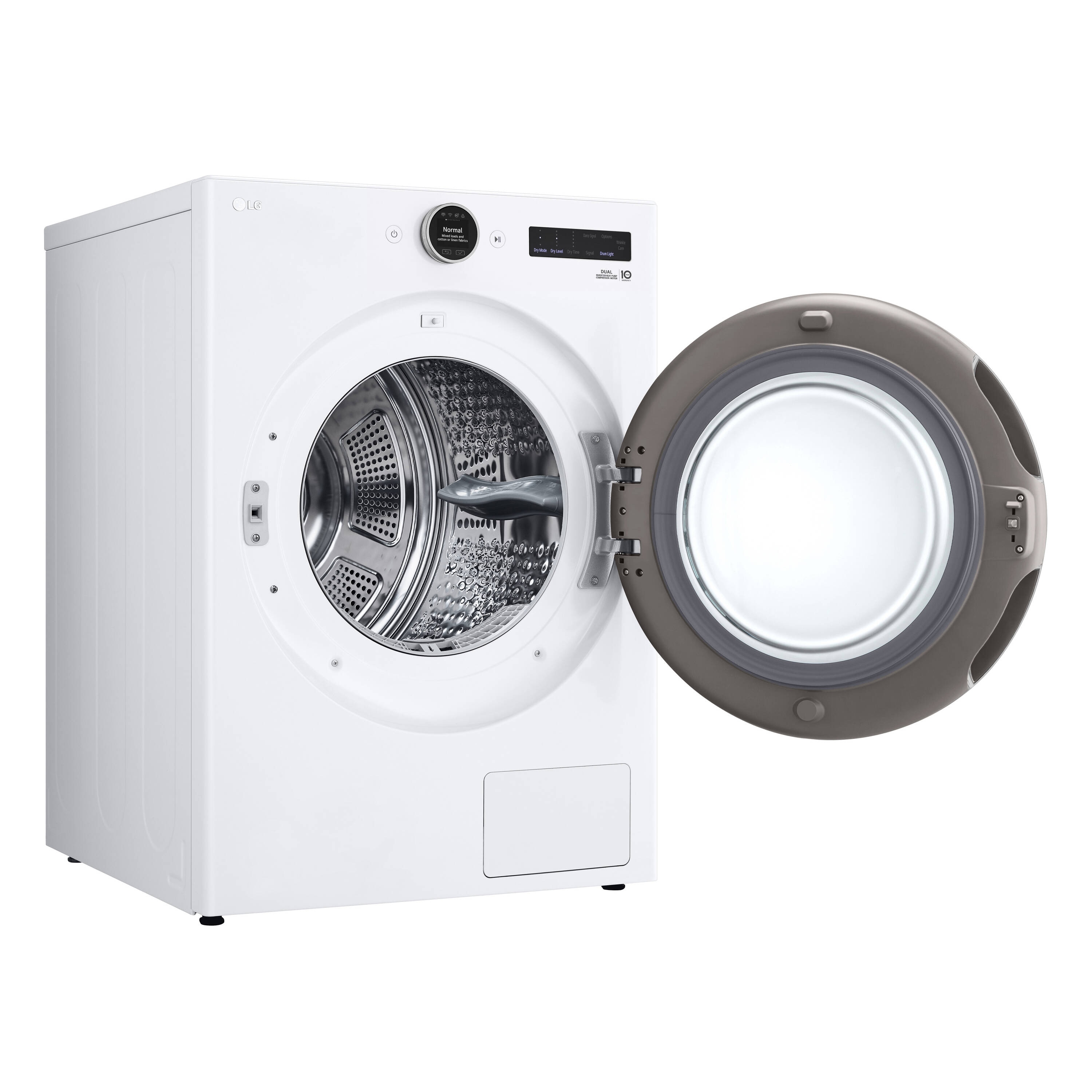 Secadora eléctrica apilable sin ventilación con bomba de calor de 7.8 pies cúbicos (Blanca) Certificada por Energy Star DLHC5502W de LG