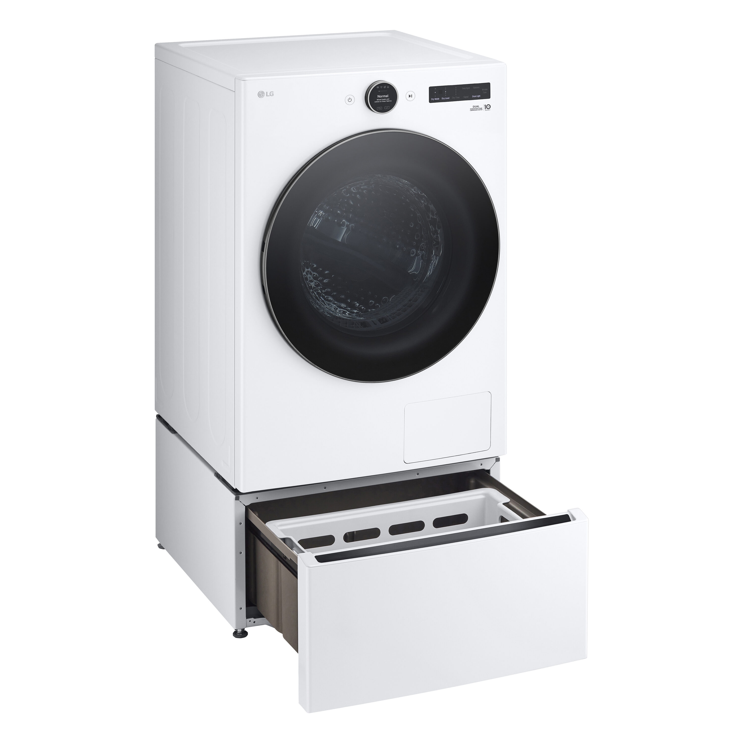 Secadora eléctrica apilable sin ventilación con bomba de calor de 7.8 pies cúbicos (Blanca) Certificada por Energy Star DLHC5502W de LG