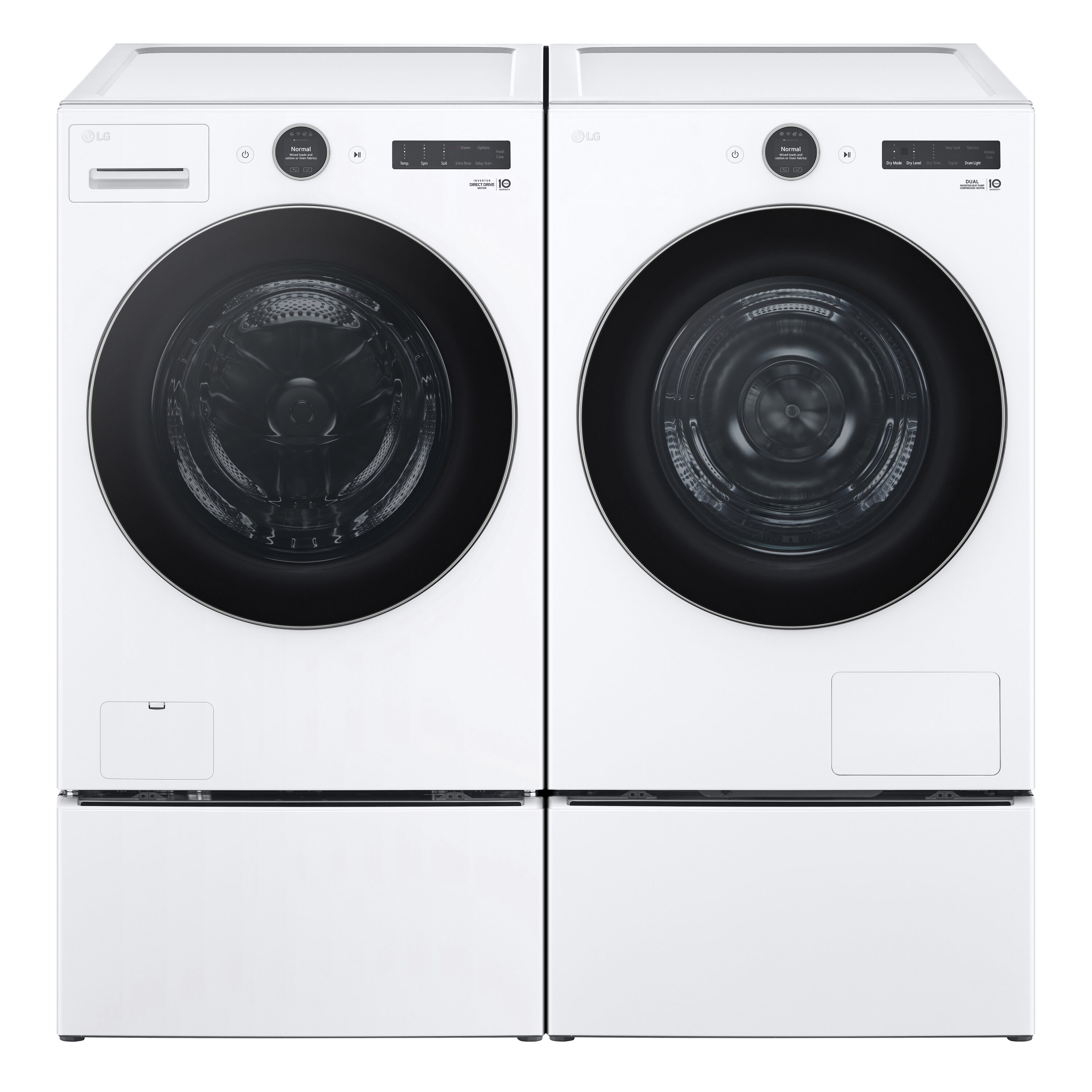 Secadora eléctrica apilable sin ventilación con bomba de calor de 7.8 pies cúbicos (Blanca) Certificada por Energy Star DLHC5502W de LG