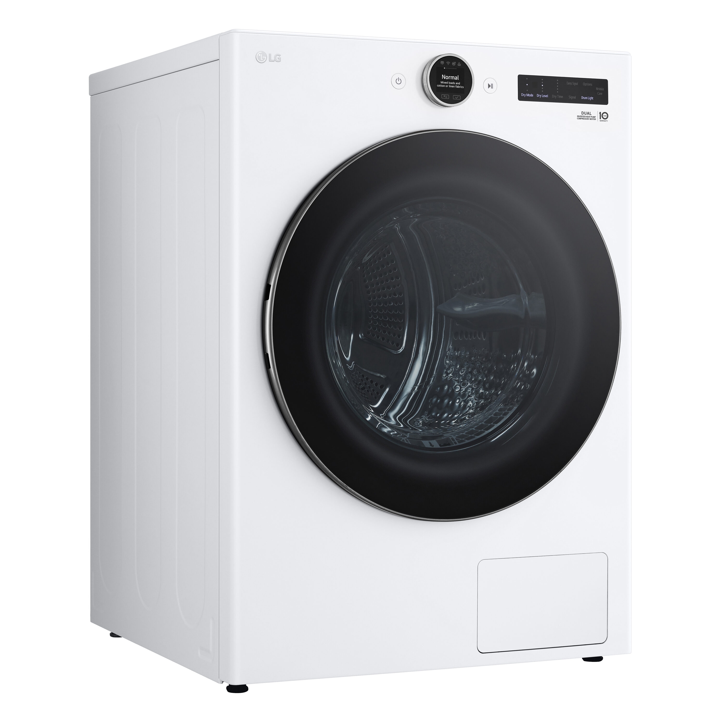 Secadora eléctrica apilable sin ventilación con bomba de calor de 7.8 pies cúbicos (Blanca) Certificada por Energy Star DLHC5502W de LG