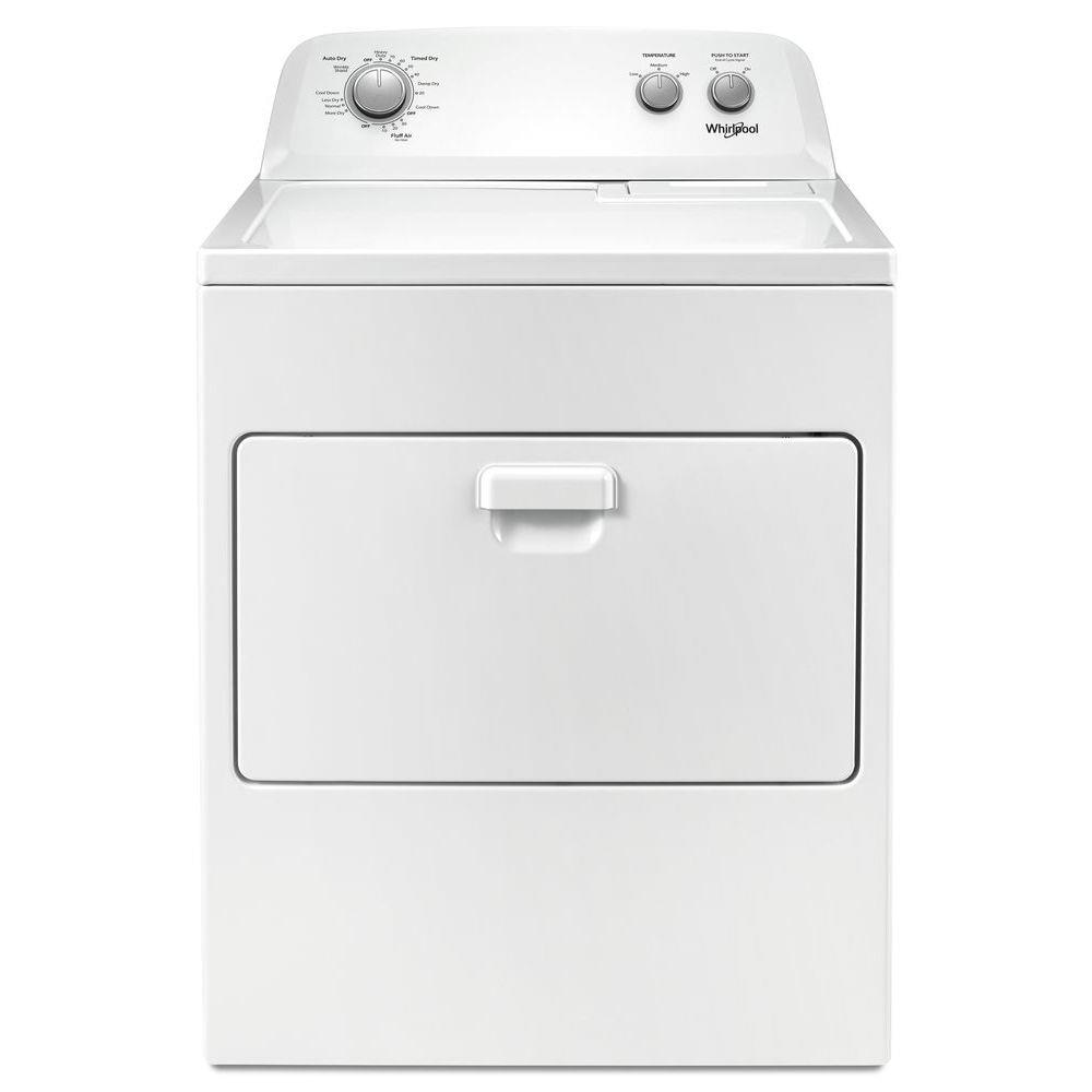 Secadora de gas ventilada de 7 pies cúbicos (blanca) Whirlpool WGD4850HW
