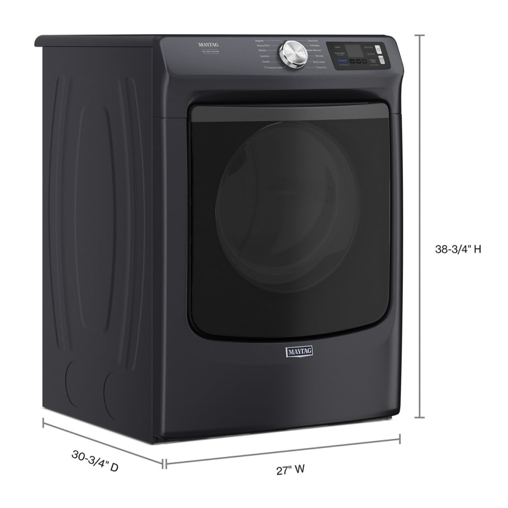 Secadora de ropa eléctrica apilable con ciclo de vapor de Maytag Pet Pro de 7.4 pies cúbicos (acero mediano) certificada Energy Star MED7020RF