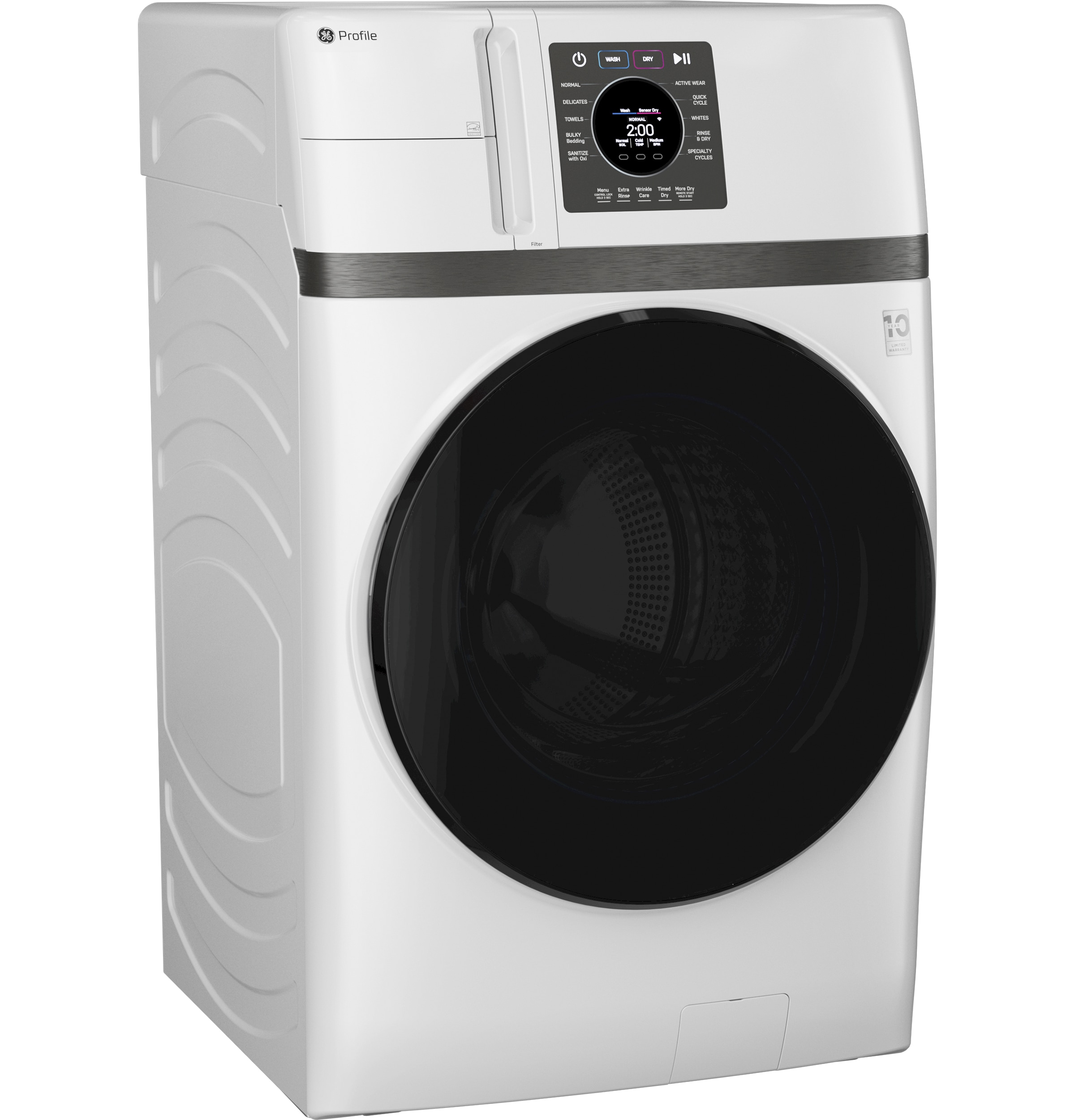 GE Profile con remoción de pelo de mascotas 4.6 pies cúbicos de capacidad Combo lavadora-secadora todo en uno sin ventilación blanco (Certificado ENERGY STAR) PFQ83HSLWWW