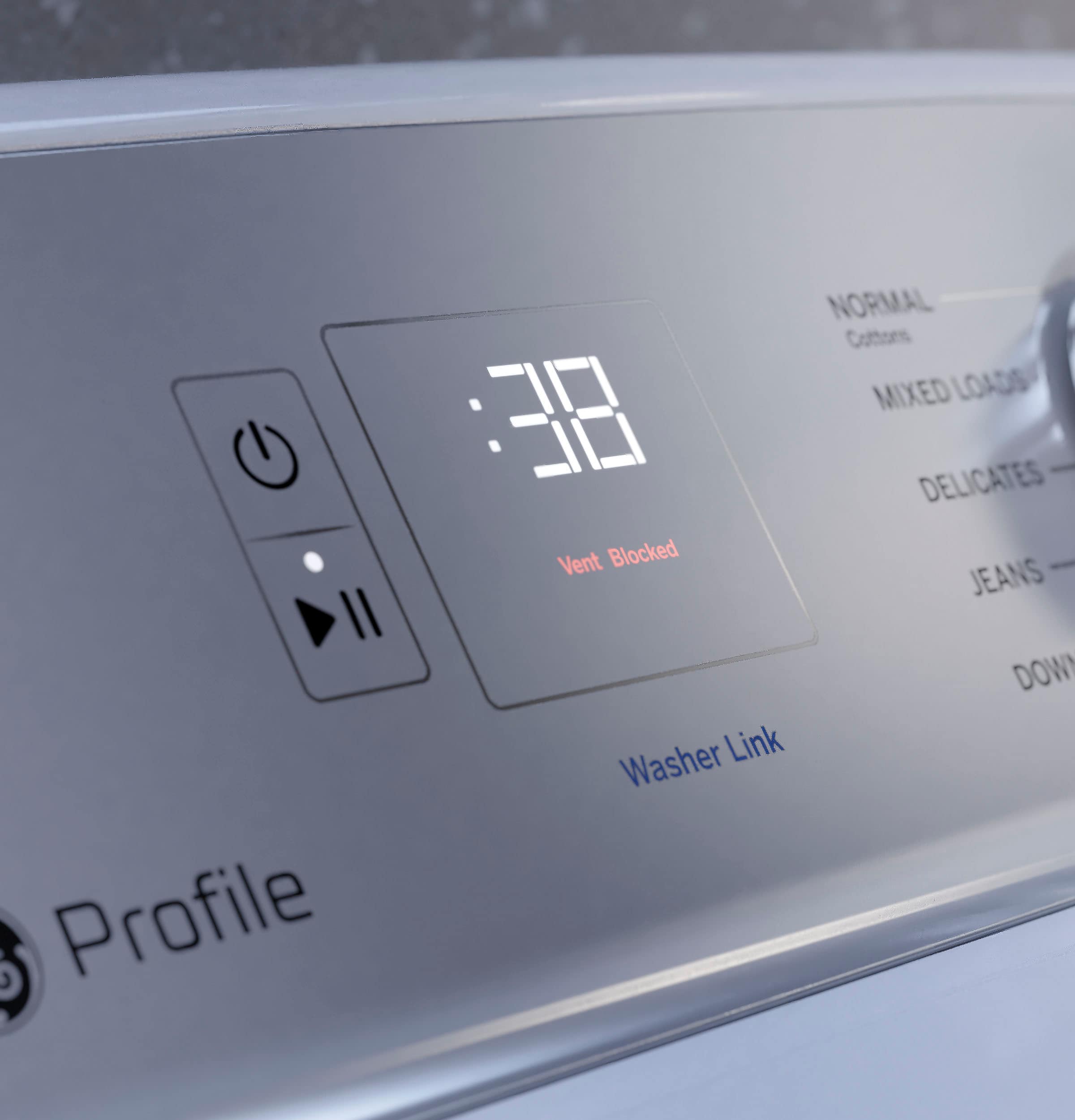 Secadora eléctrica con ventilación de 7.4 pies cúbicos de la línea GE Profile (Gris Diamante) Certificado Energy Star PTD60EBPRDG