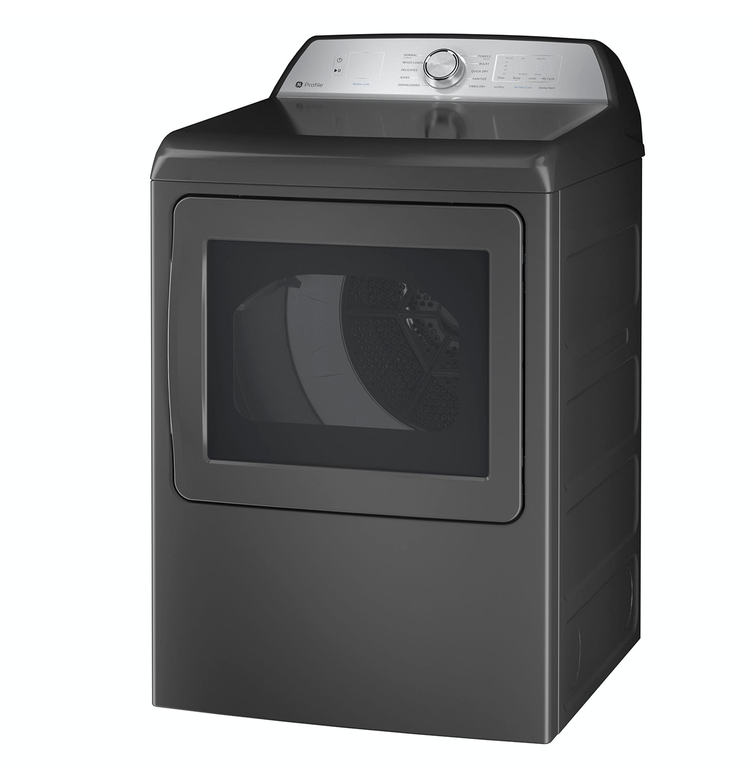 Secadora de gas compatible inteligente con ventilación de 7.4 pies cúbicos de GE Profile (Gris Diamante) Certificada por Energy Star PTD60GBPRDG
