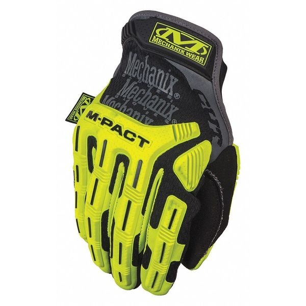 Guantes de Impacto Resistentes a Cortes de Alta Visibilidad Mechanix Wear, Nivel de Corte A5, Amarillos, Talla 10 - SMP-C91-010