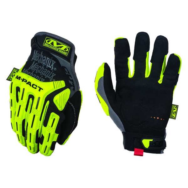 Guantes de Impacto Resistentes a Cortes de Alta Visibilidad Mechanix Wear, Nivel de Corte A5, Amarillos, Talla 10 - SMP-C91-010