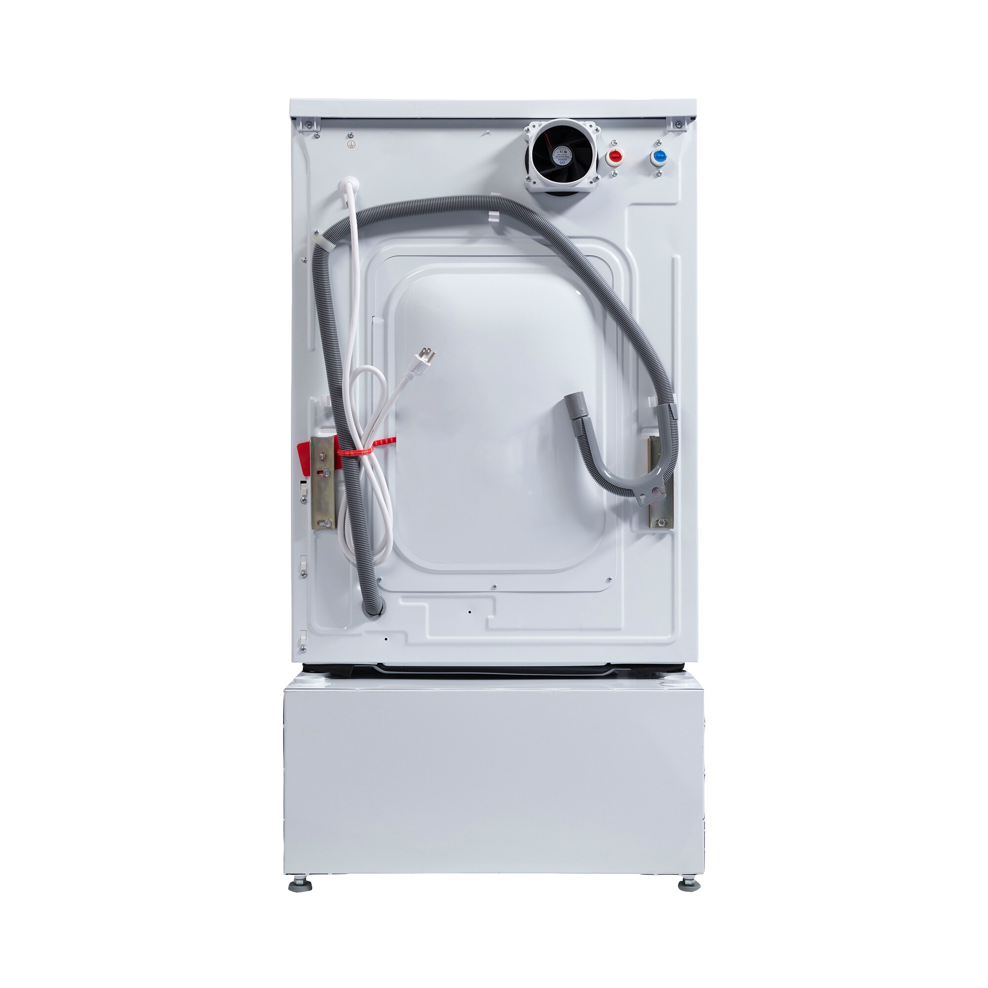 Combo de lavadora y secadora todo en uno blanco con capacidad de 1.62 pies cúbicos de Equator Advanced Appliances EZ 4600 W + PDL 4455