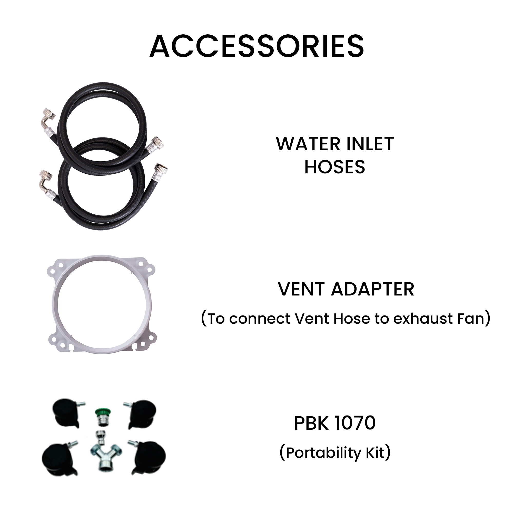 Combo de lavadora y secadora todo en uno de capacidad de 1.62 pies cúbicos, color blanco y ventilado de Equator Advanced Appliances 4600 W + PBK 1070