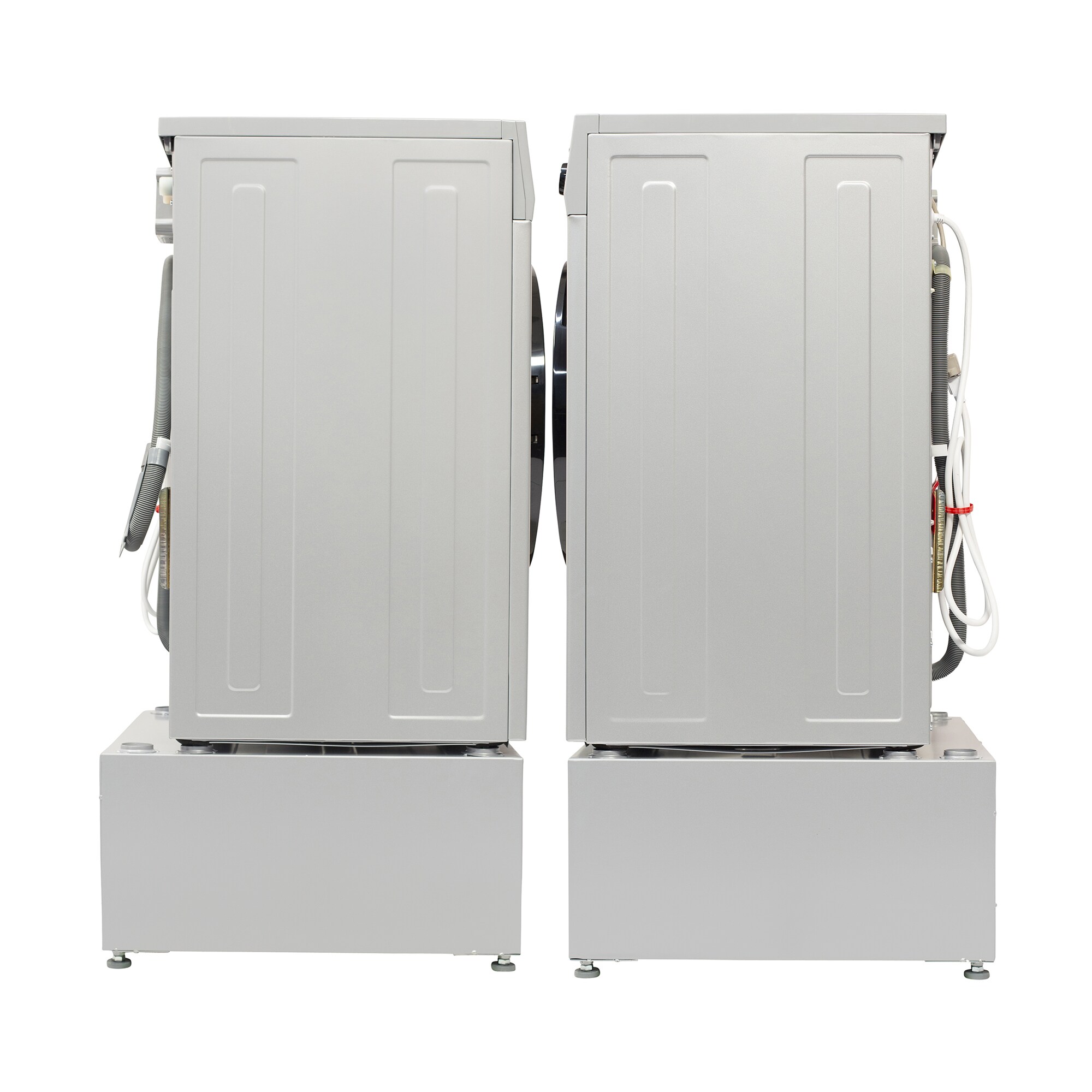 Lavadora-secadora todo en uno sin ventilación color plata Equator Advanced Appliances con capacidad de 1.62 pies cúbicos EZ 4700 S + PDL 4455.