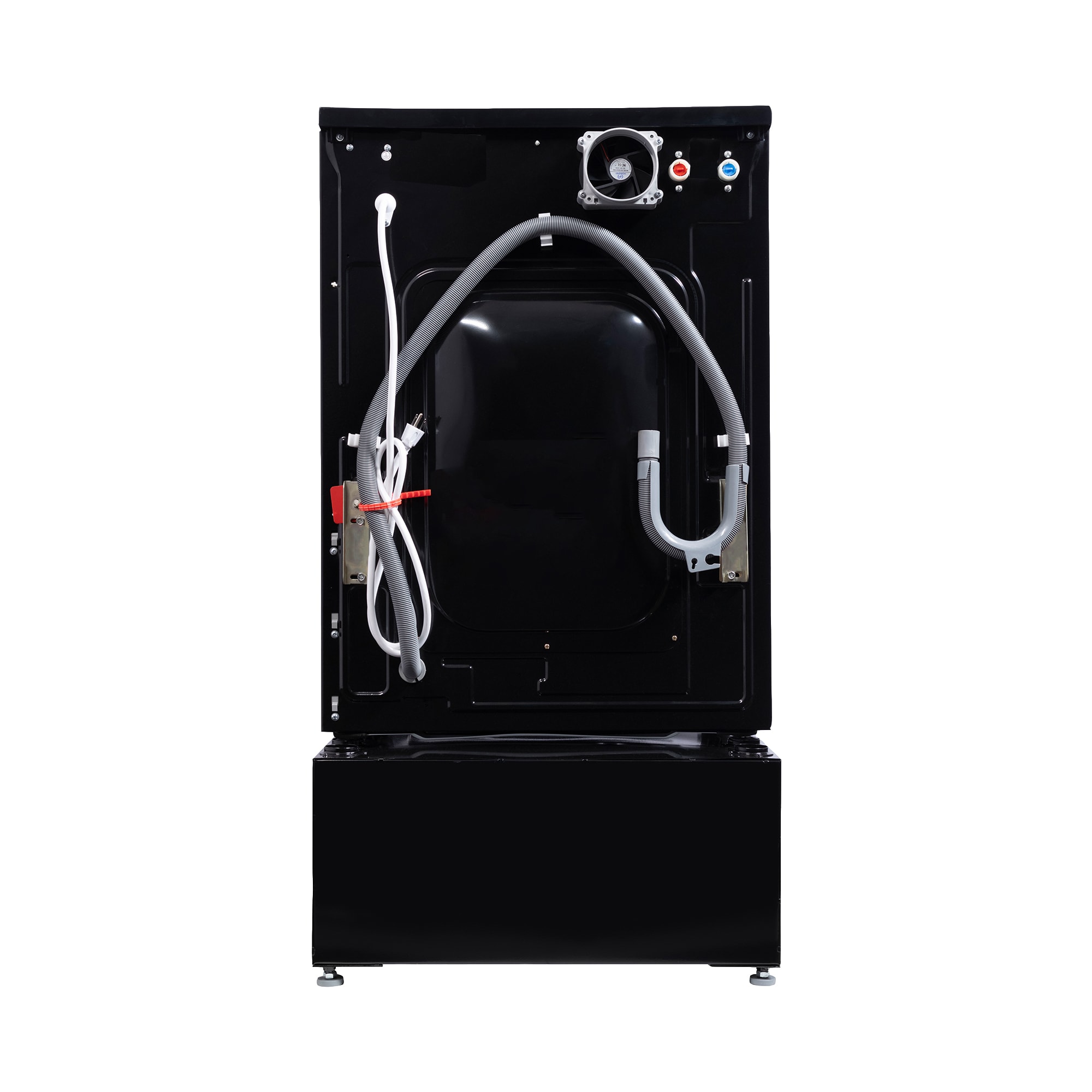 Combo de lavadora secadora todo en uno de capacidad de 1.62 pies cúbicos en color negro con ventilación avanzada Equator EZ 4600 B + PDL 4455