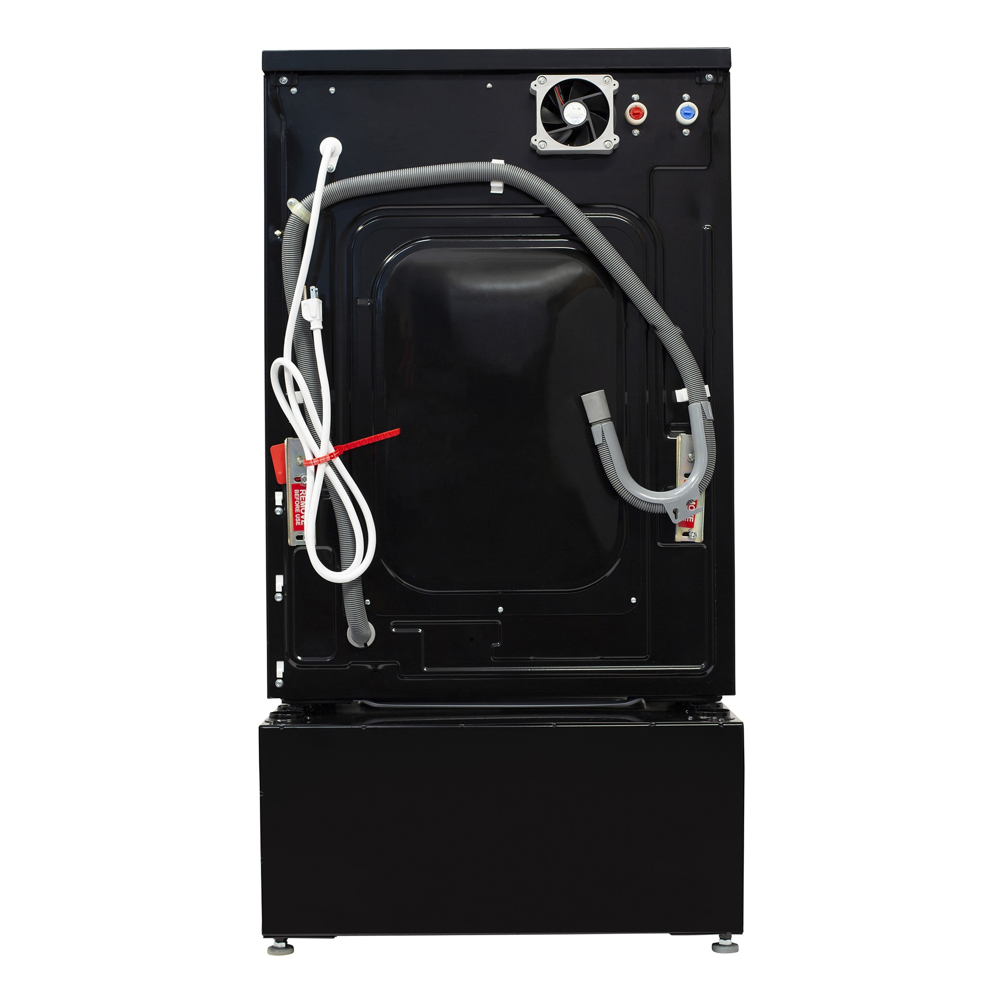 Combo Lavadora Secadora Vented Todo en Uno de Color Negro con Capacidad de 1.62 pies cúbicos de Equator Advanced Appliances EZ 4800 B + PDL 4455