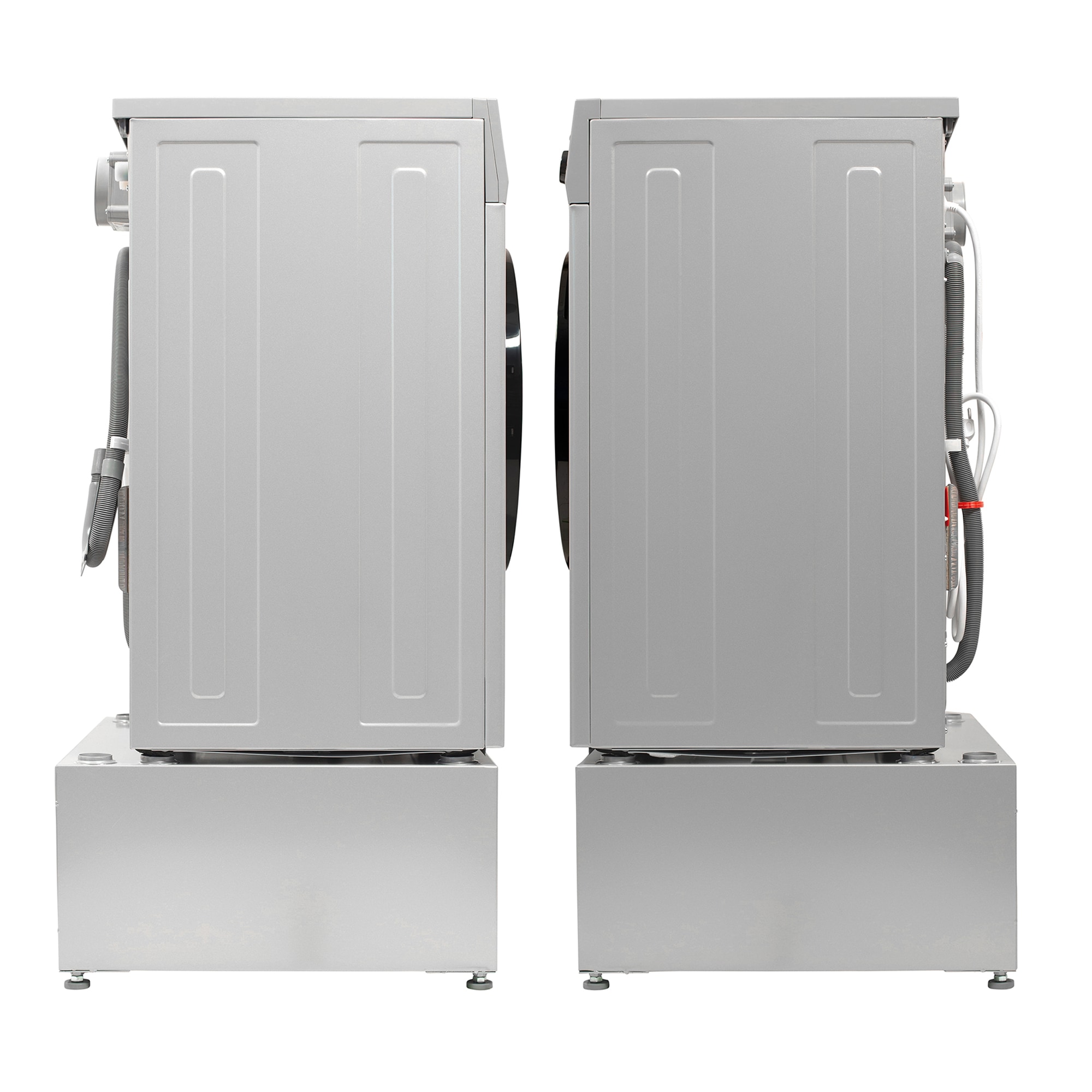 Combo Lavadora Secadora con Ventilación de 1.62 pies cúbicos y color plateado avanzado EQG 4600 S + PDL 4455