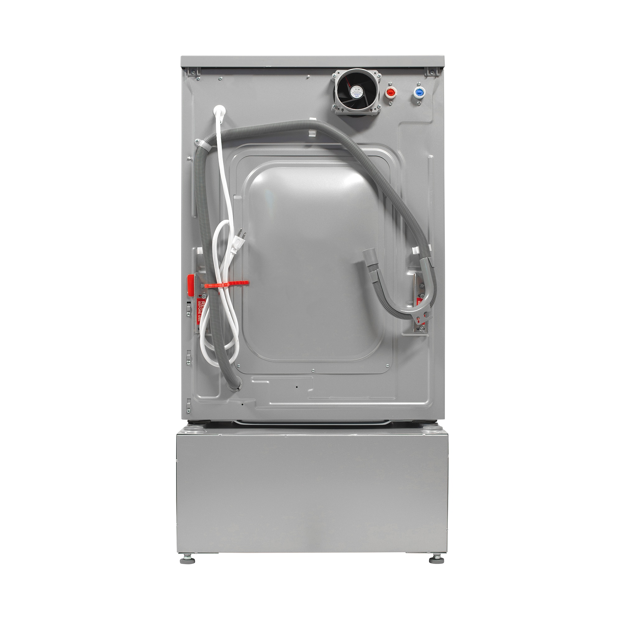 Combo Lavadora Secadora con Ventilación de 1.62 pies cúbicos y color plateado avanzado EQG 4600 S + PDL 4455