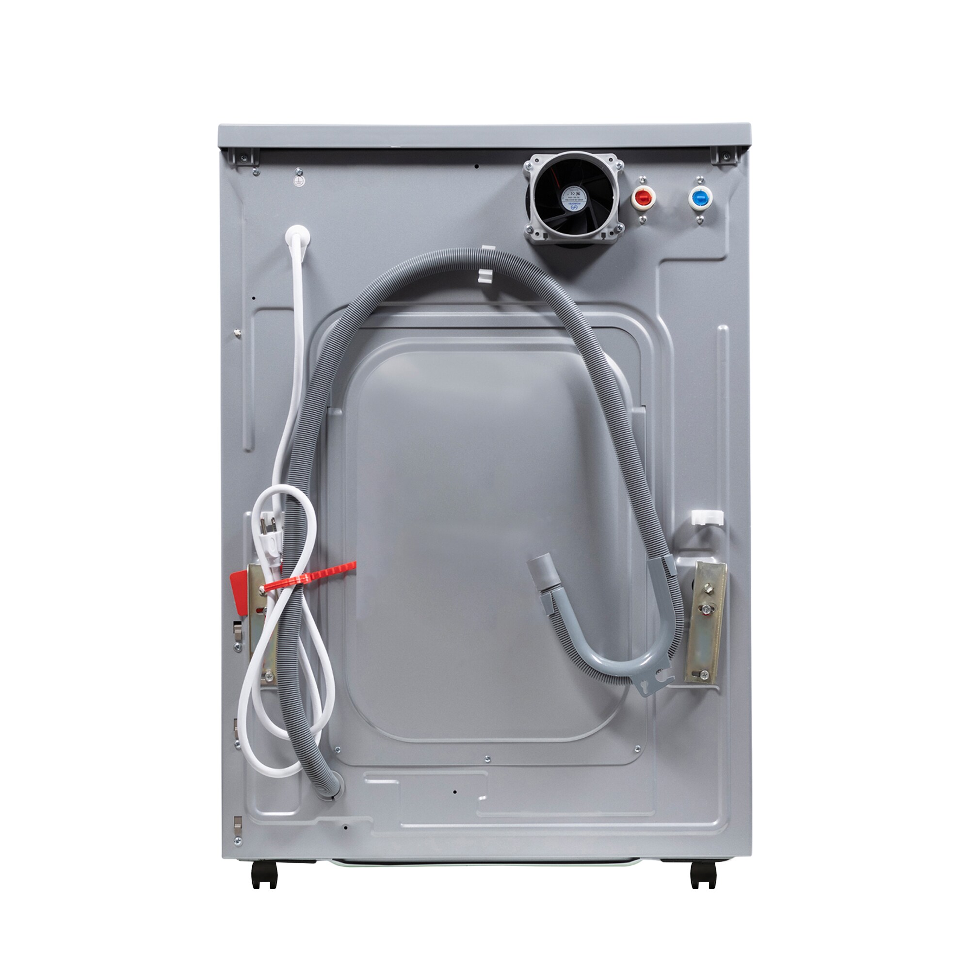 Combo Lavadora Secadora Todo en Uno plateado con ventilación con capacidad de 1.62 pies cúbicos de Equator Advanced Appliances 4600 S + PBK 1070