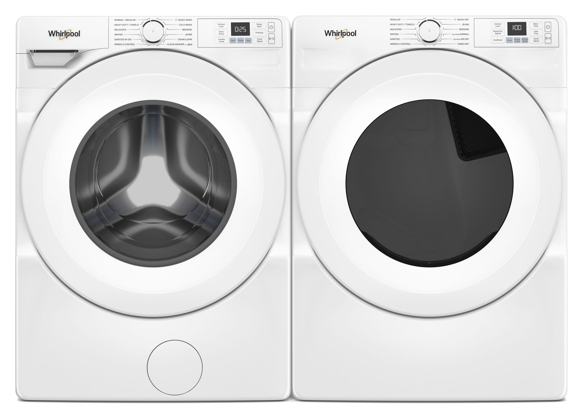 Secadora eléctrica ventilada de Whirlpool de 7.4 pies cúbicos (blanca) WED4720RW