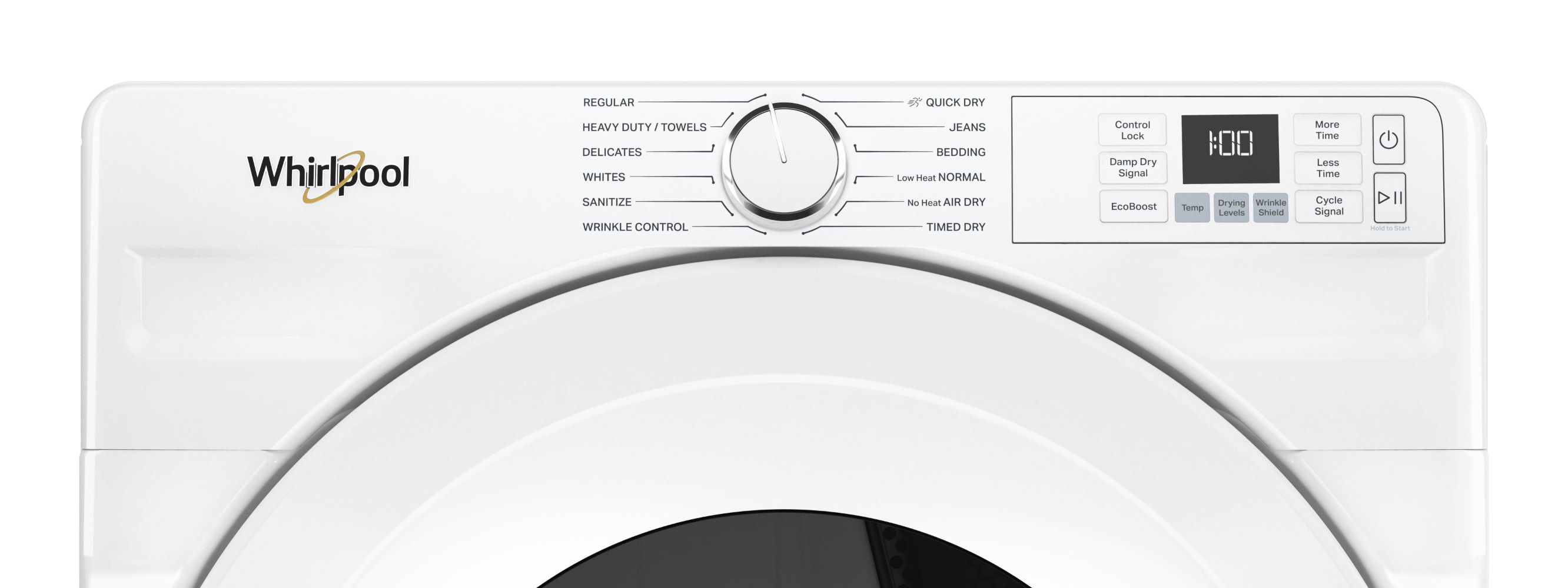 Secadora eléctrica ventilada de Whirlpool de 7.4 pies cúbicos (blanca) WED4720RW