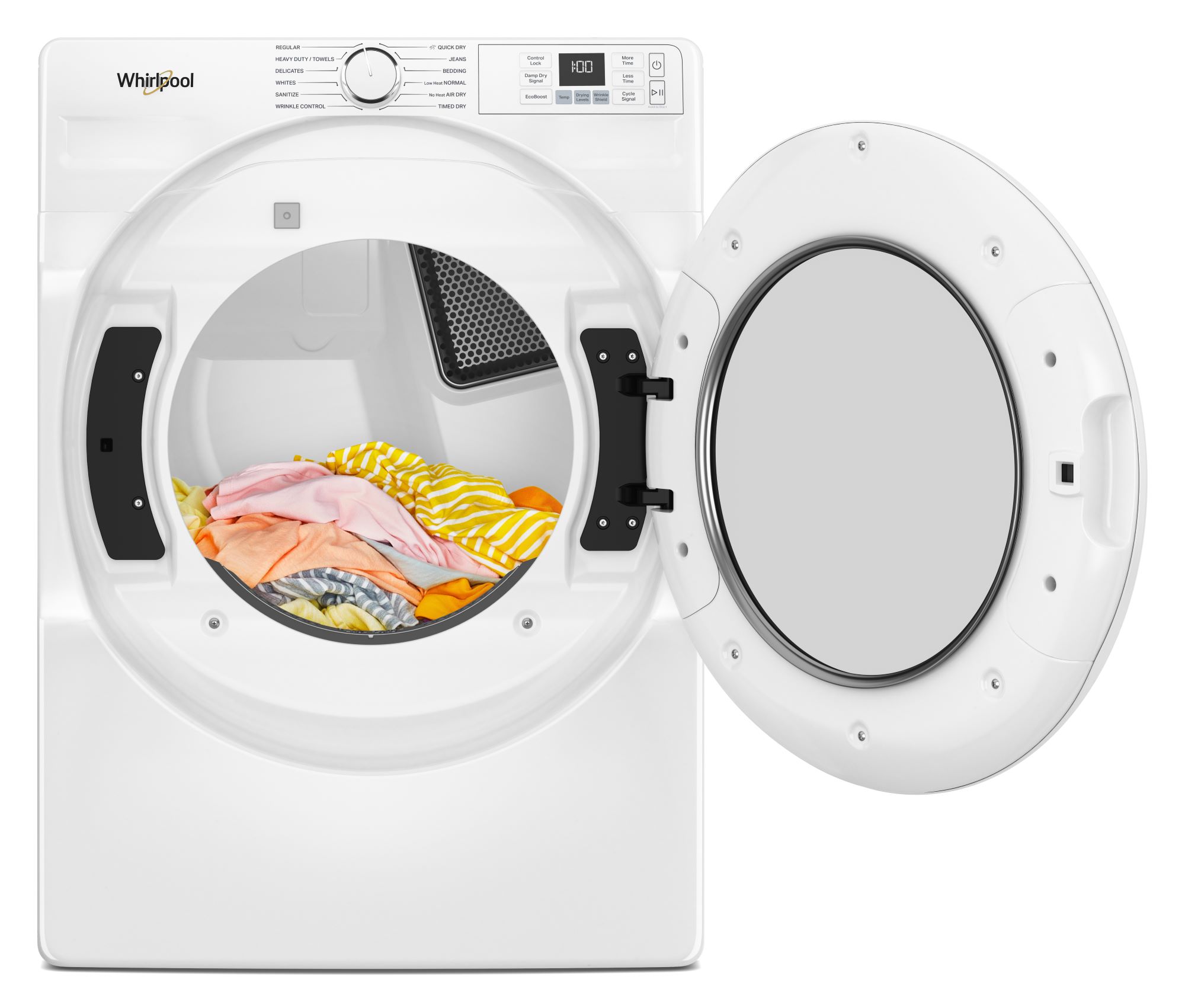 Secadora eléctrica ventilada de Whirlpool de 7.4 pies cúbicos (blanca) WED4720RW