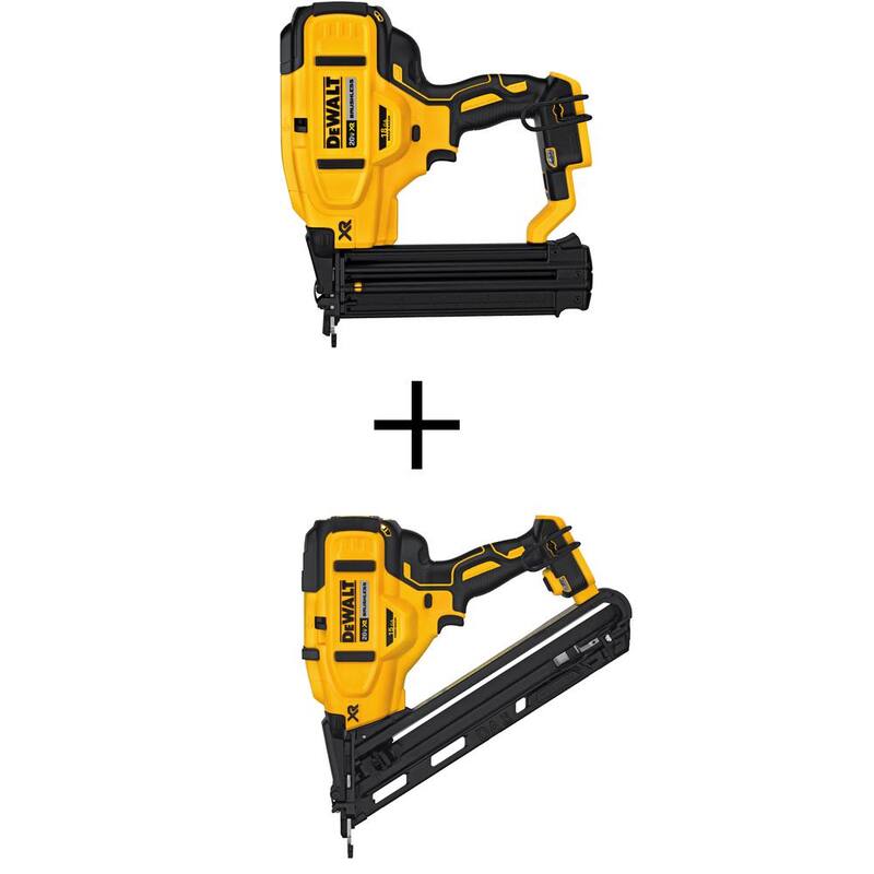 DEWALT 20V MAX XR Clavadora inalámbrica eléctrica de calibre 18 y clavadora de acabado angular inalámbrica de calibre 15 DEWALT 20V MAX XR - DCN680BW650B