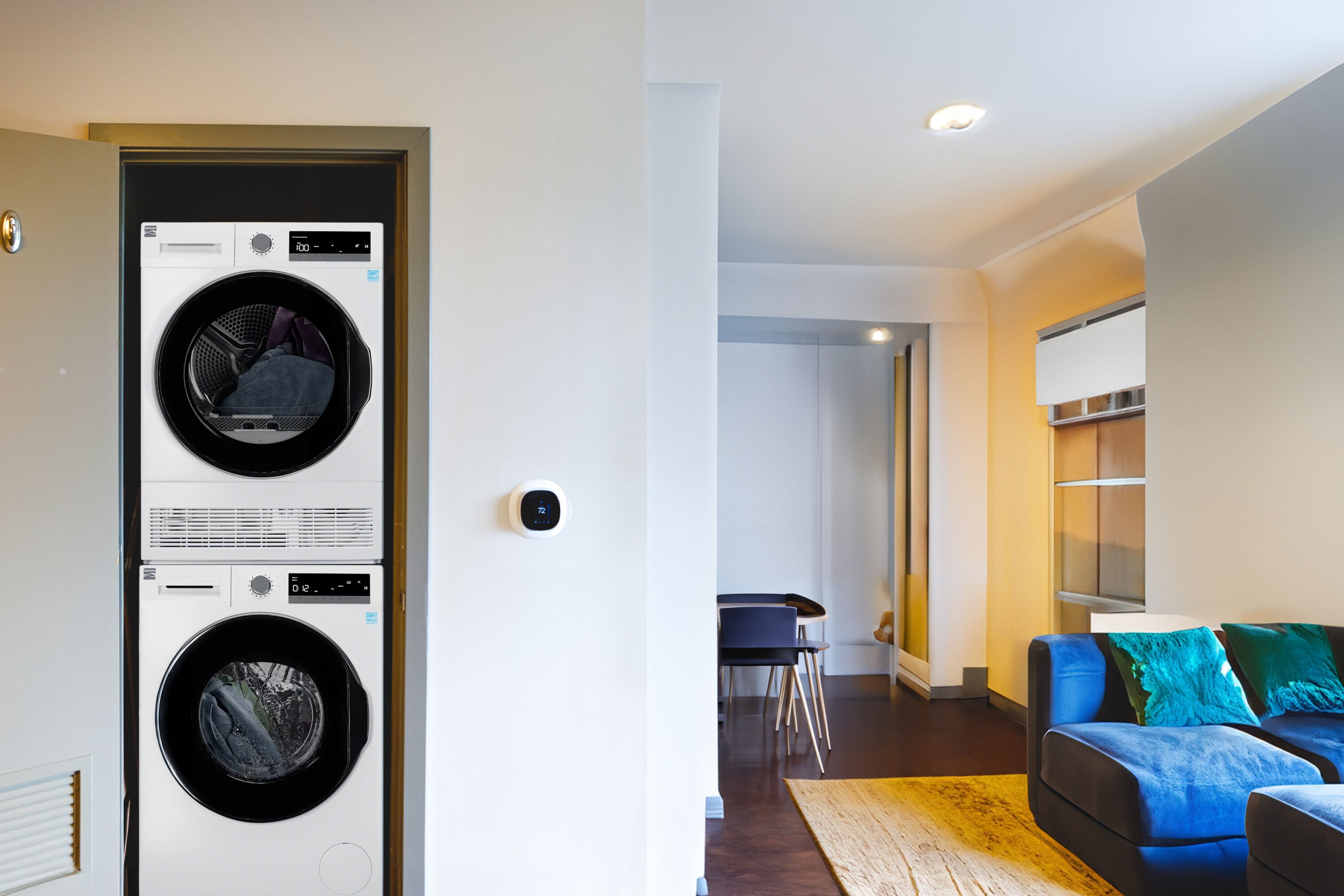 Secadora eléctrica sin ventilación de 4 pies cúbicos Kenmore (Blanca) Certificada por Energy Star 2681202