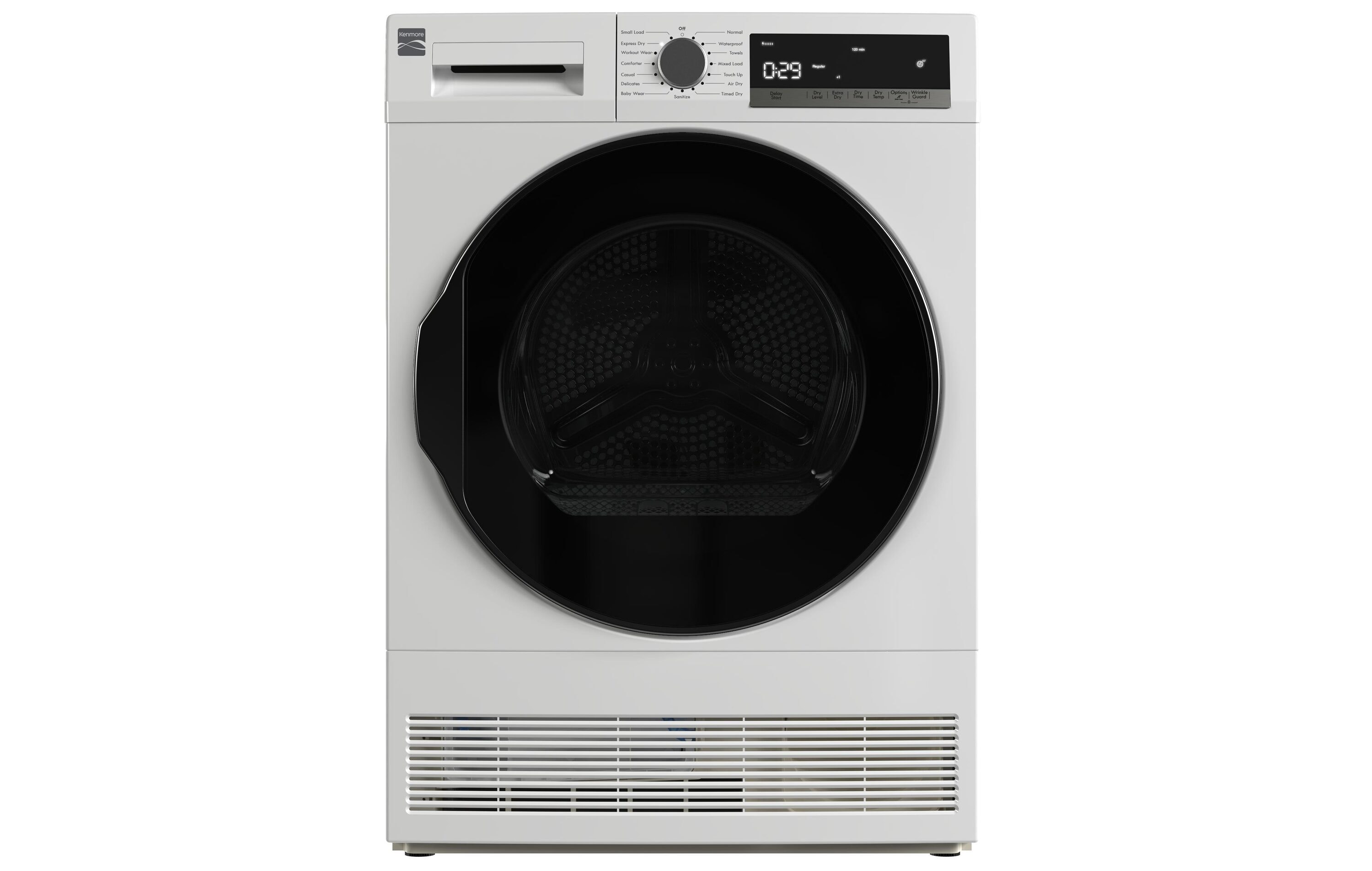 Secadora eléctrica sin ventilación de 4 pies cúbicos Kenmore (Blanca) Certificada por Energy Star 2681202