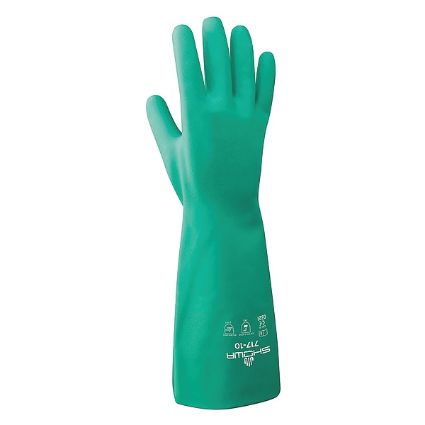Guantes resistentes a productos químicos Showa de 13 pulgadas, Nitrilo, L, 1 par - 717-09