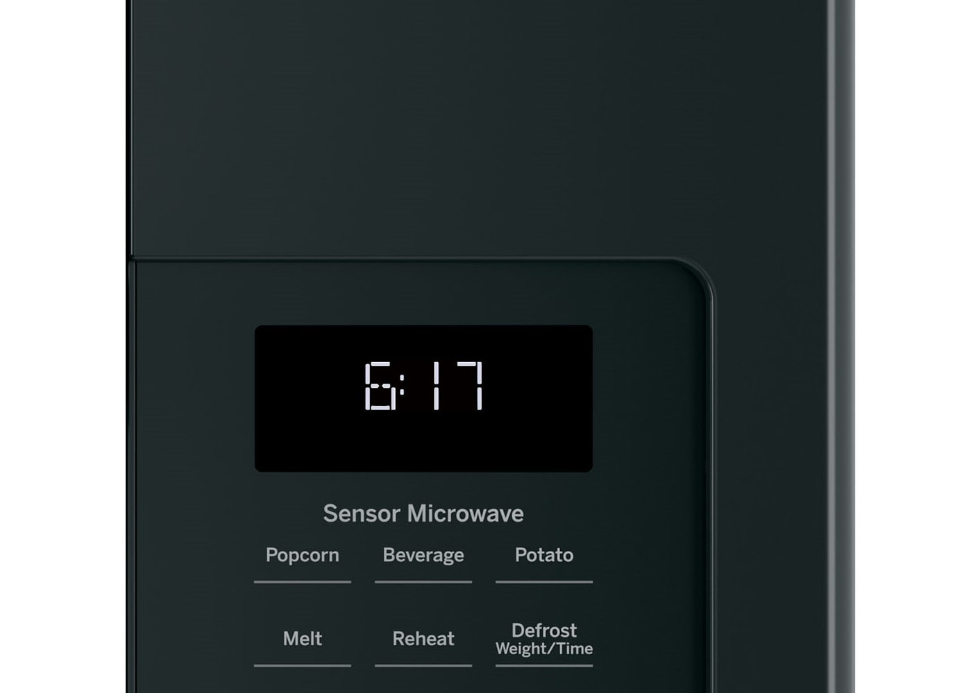 Microondas de 1.7 pies cúbicos sobre la estufa con cocción sensorial (Negro) de 29.9 pulgadas - GE JVM6175DKBB