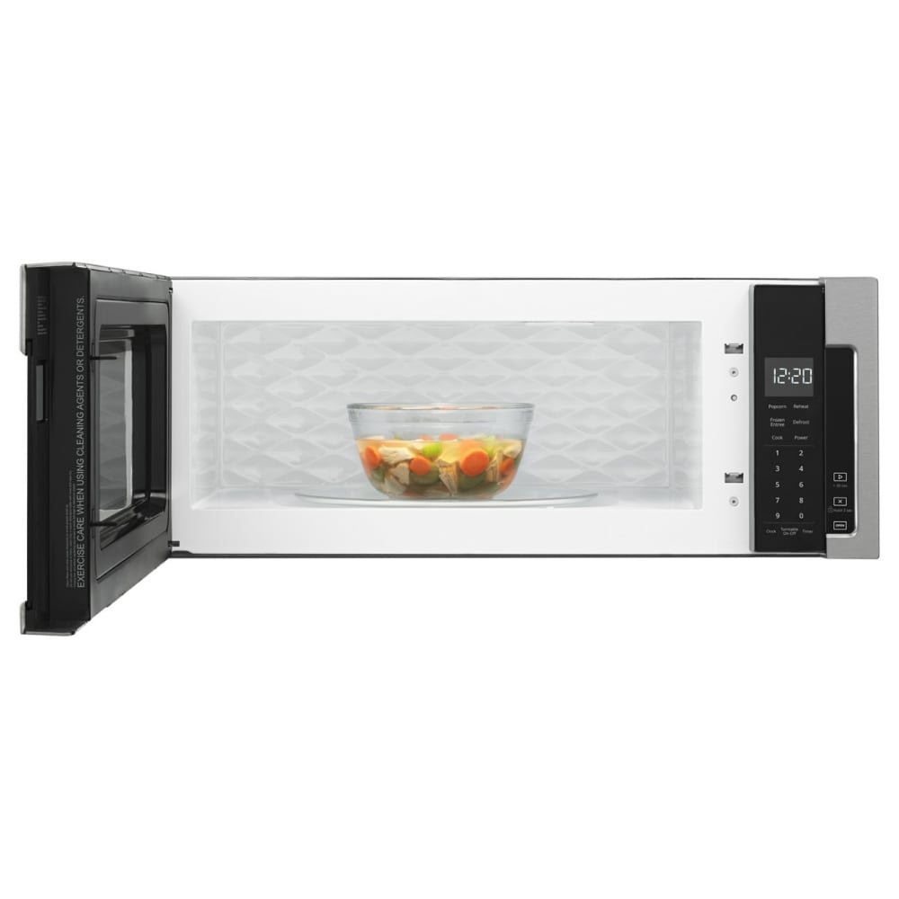 Horno de Microondas Empotrable Whirlpool de 1.1 pies cúbicos y perfil bajo de 30 pulgadas sobre la estufa (acero inoxidable) WML55011HS