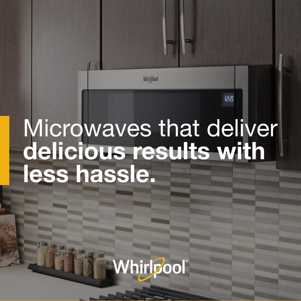 Horno de Microondas Empotrable Whirlpool de 1.1 pies cúbicos y perfil bajo de 30 pulgadas sobre la estufa (acero inoxidable) WML55011HS