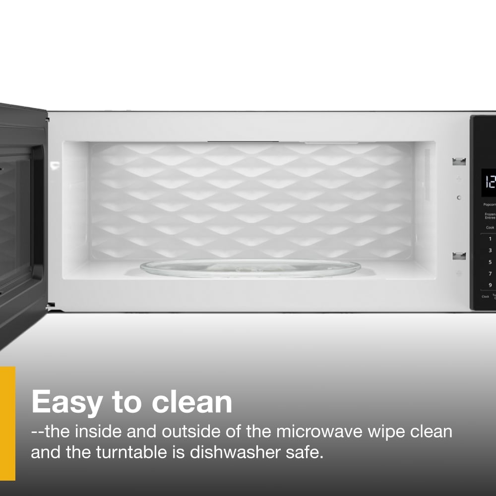 Horno de Microondas Empotrable Whirlpool de 1.1 pies cúbicos y perfil bajo de 30 pulgadas sobre la estufa (acero inoxidable) WML55011HS