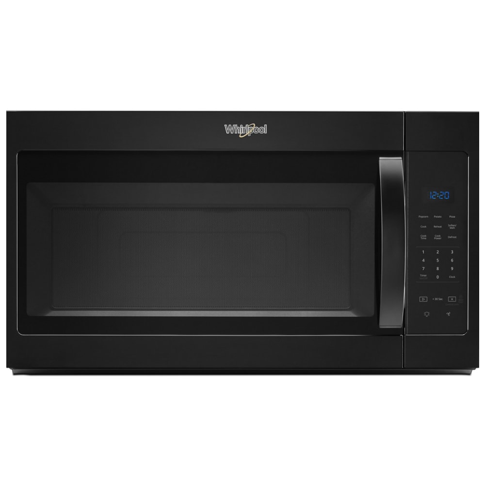 Microondas de pared de 1.7 pies cúbicos con ventilador de 2 velocidades Whirlpool de 29.94 pulgadas (Negro)