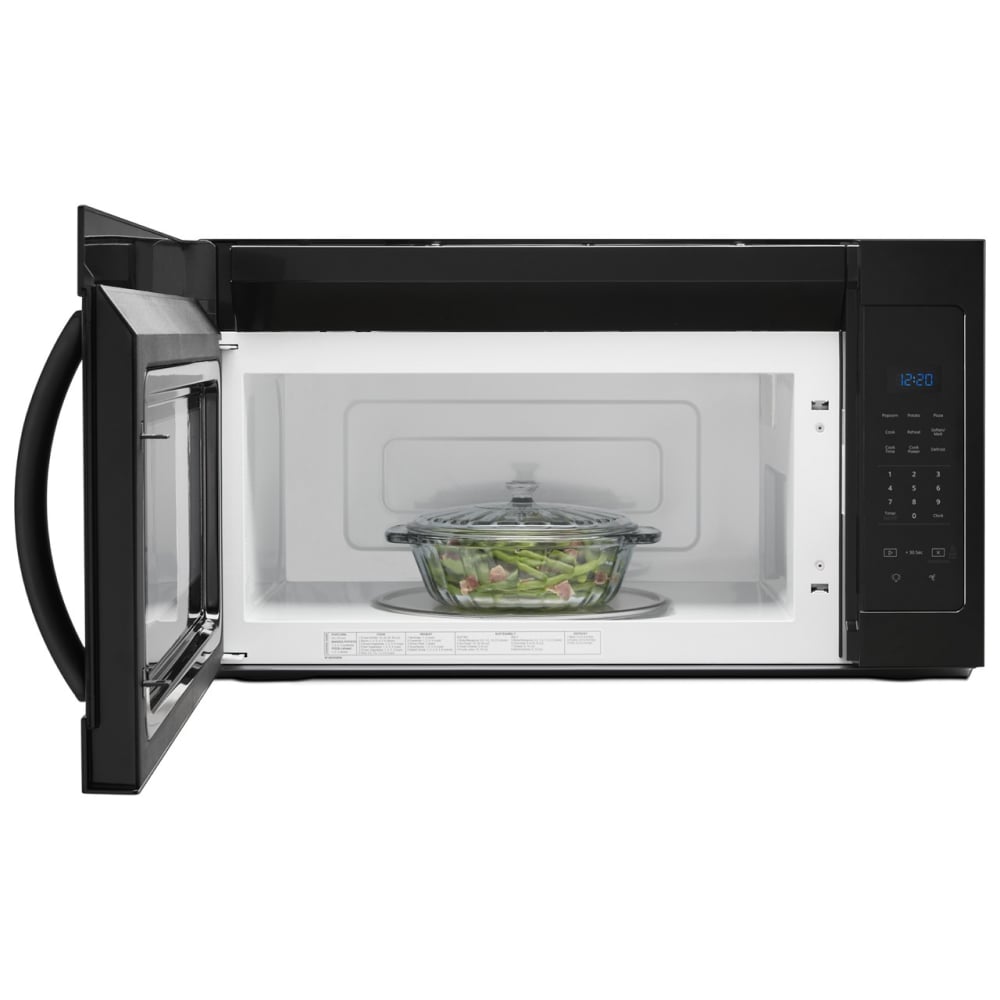 Microondas de pared de 1.7 pies cúbicos con ventilador de 2 velocidades Whirlpool de 29.94 pulgadas (Negro)