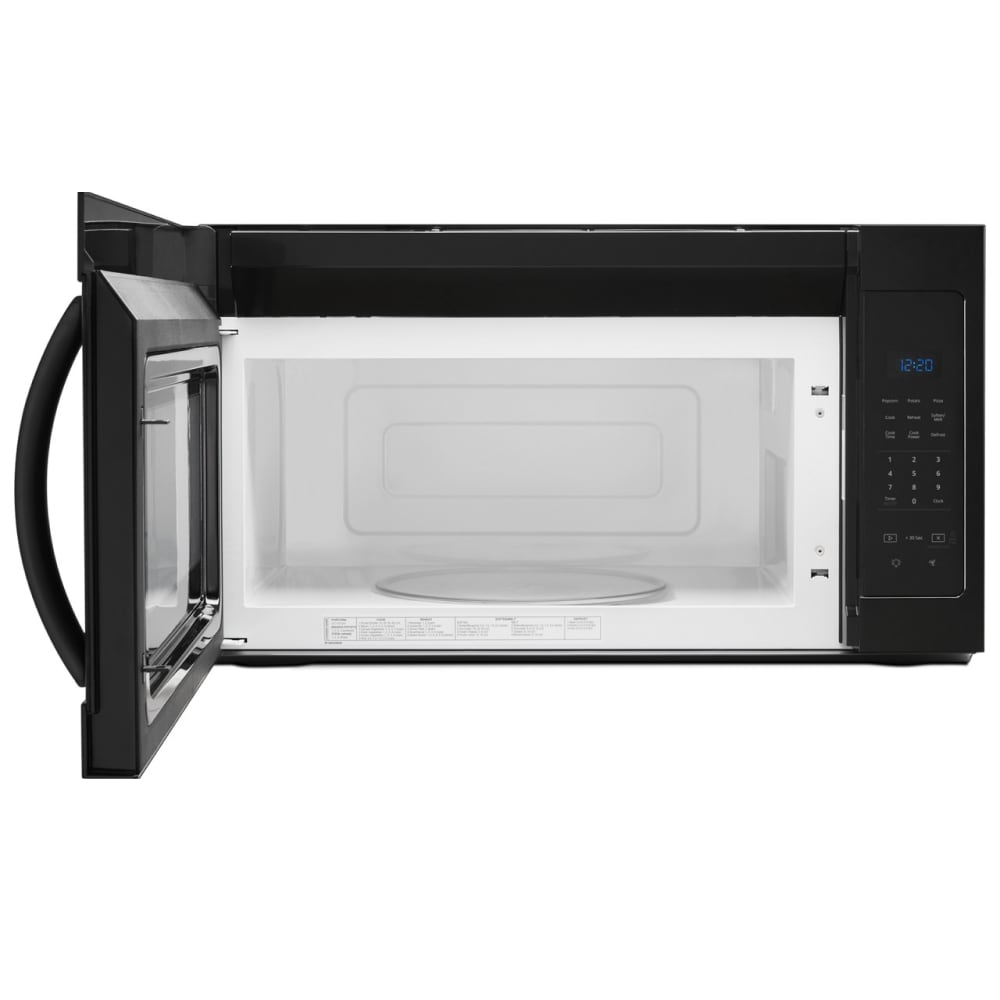 Microondas de pared de 1.7 pies cúbicos con ventilador de 2 velocidades Whirlpool de 29.94 pulgadas (Negro)
