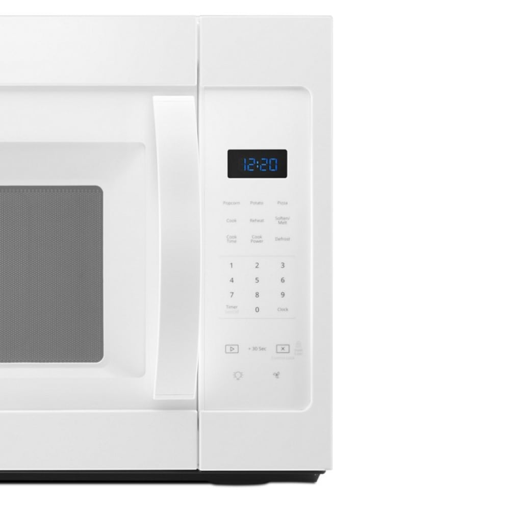 Horno de Microondas de 1.7 pies cúbicos en color Blanco de 29.94 pulgadas para montar sobre la estufa con ventilador de 2 velocidades Whirlpool