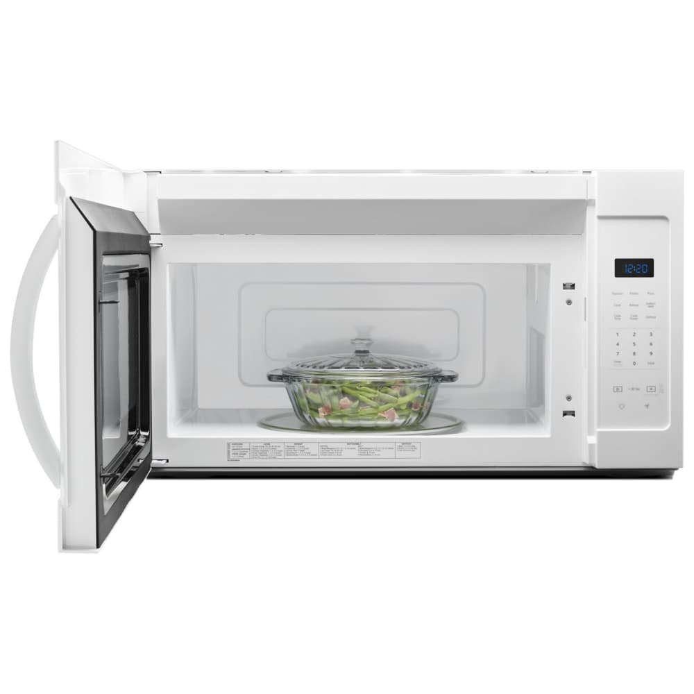 Horno de Microondas de 1.7 pies cúbicos en color Blanco de 29.94 pulgadas para montar sobre la estufa con ventilador de 2 velocidades Whirlpool