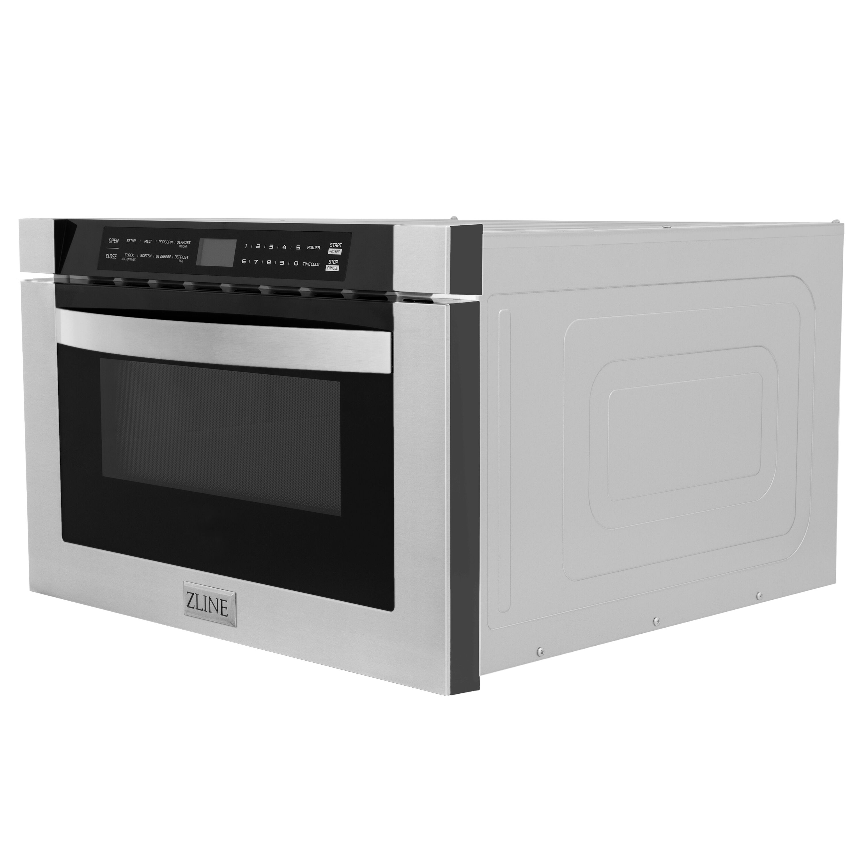 Cajón de Microondas ZLINE KITCHEN & BATH de 23.5 pulgadas y 1.2 pies cúbicos, 1000 Watts (Acero Inoxidable, Mango Moderno) MWD-1