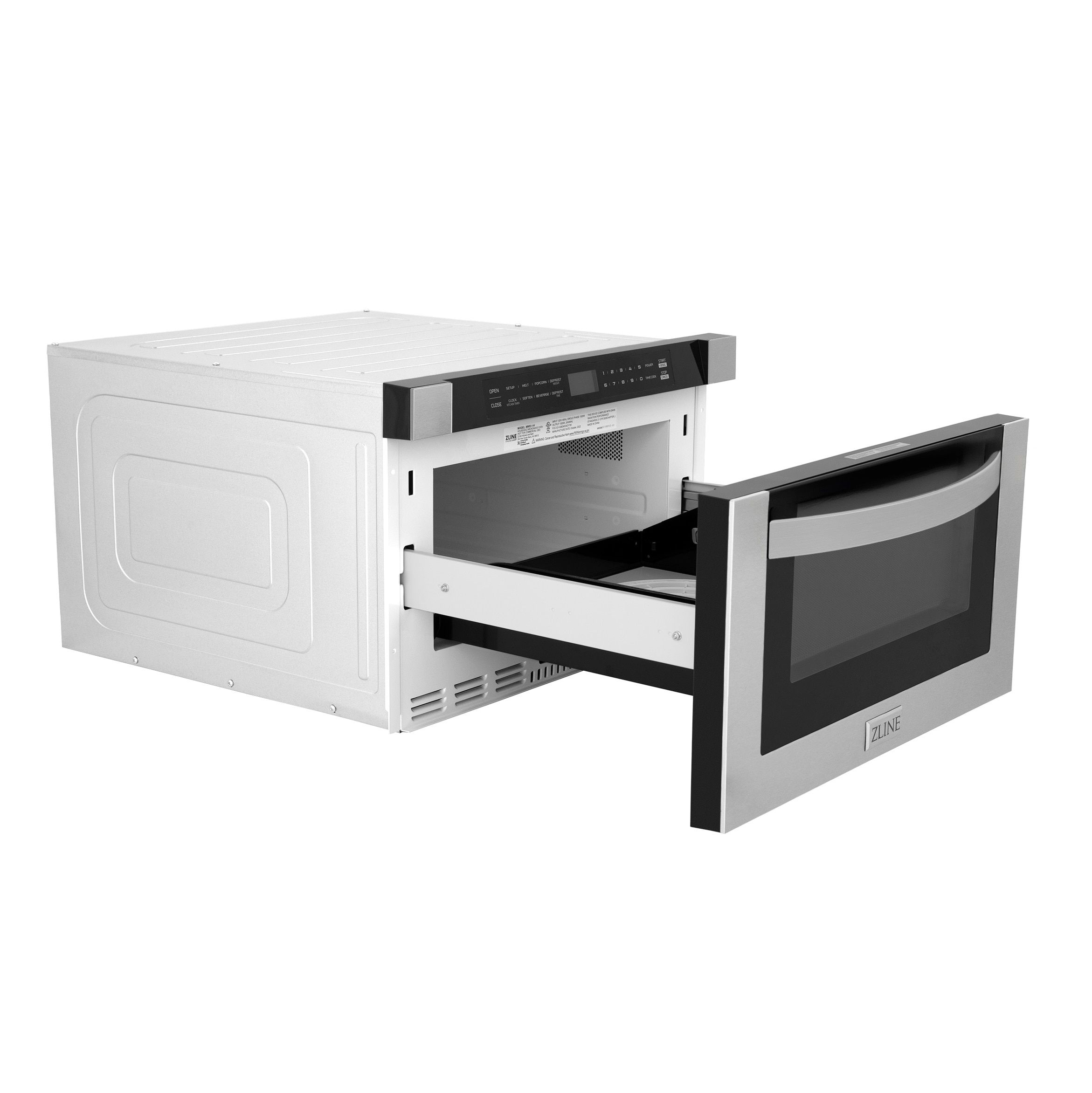 Cajón de Microondas ZLINE KITCHEN & BATH de 23.5 pulgadas y 1.2 pies cúbicos, 1000 Watts (Acero Inoxidable, Mango Moderno) MWD-1