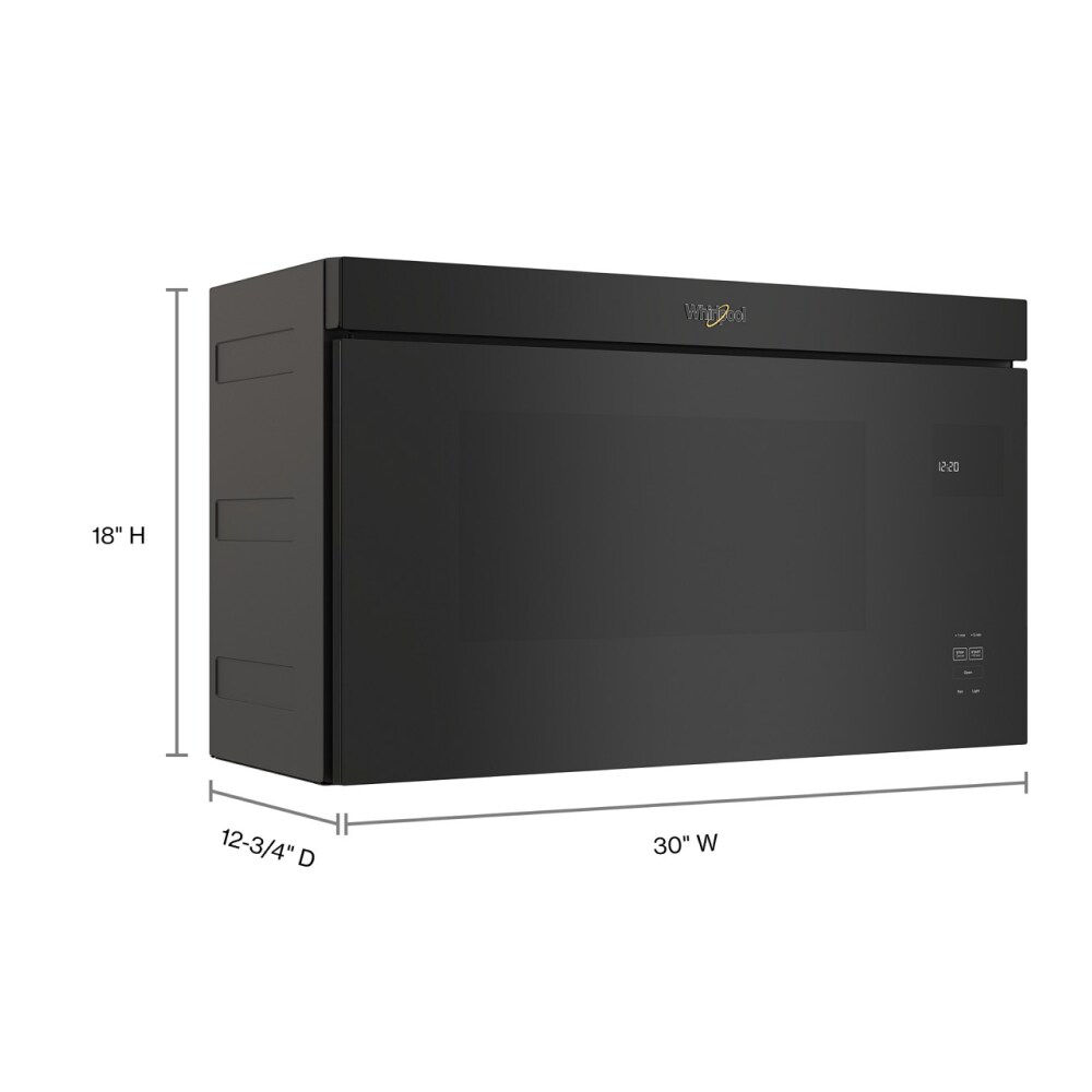 Microondas Empotrado Flotante de 1.1 pies cúbicos y 30 pulgadas sobre la estufa con cocción por sensor (Negro) WMMF5930PB