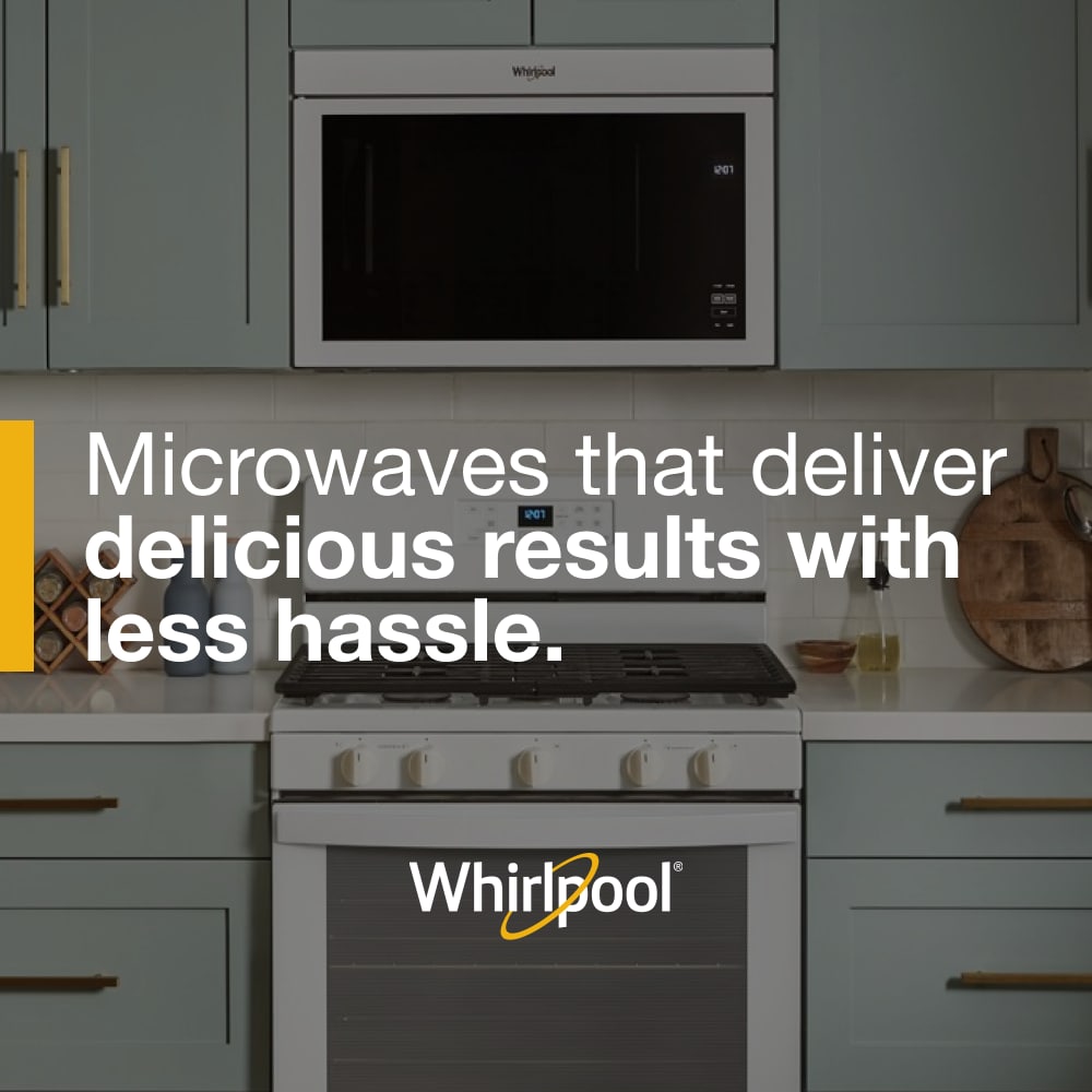 Microondas Empotrado Whirlpool de 1.1 pies cúbicos y 30 pulgadas con Cocina con Sensor (Blanco)