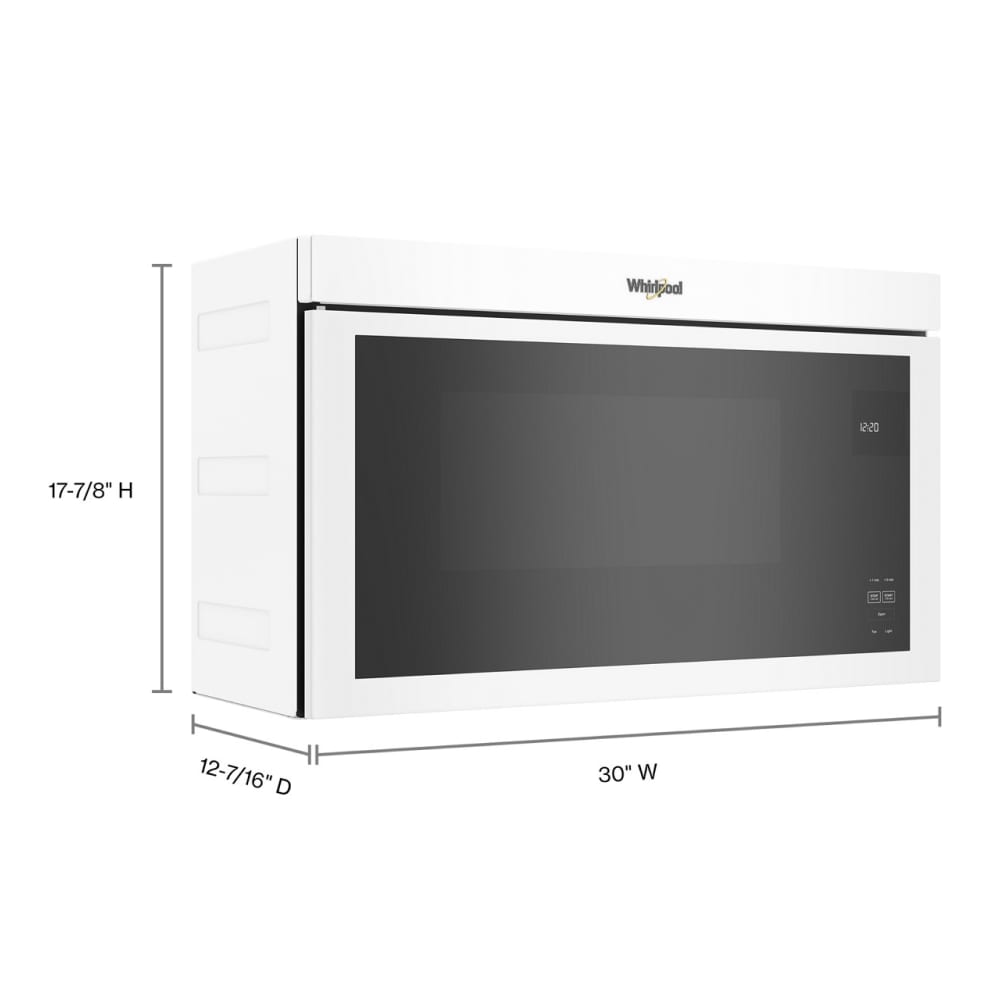 Microondas Empotrado Whirlpool de 1.1 pies cúbicos y 30 pulgadas con Cocina con Sensor (Blanco)