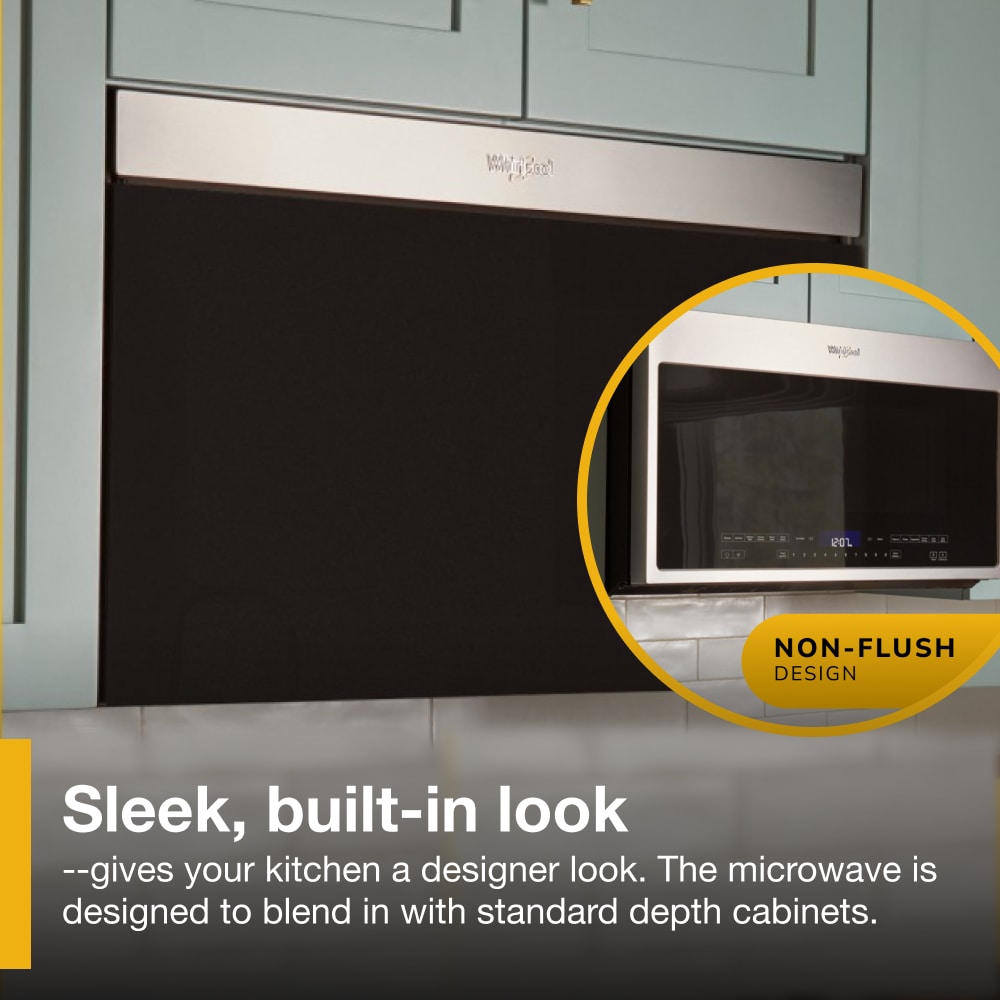 Microondas Empotrado de Diseño con 1.1 pies cúbicos y 30 pulgadas con Función de Cocina con Sensor (Negro Acero Inoxidable)