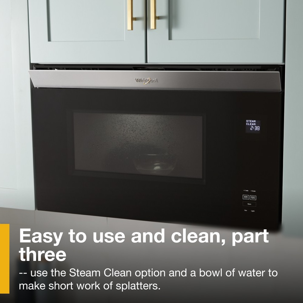 Microondas Empotrado de Diseño con 1.1 pies cúbicos y 30 pulgadas con Función de Cocina con Sensor (Negro Acero Inoxidable)