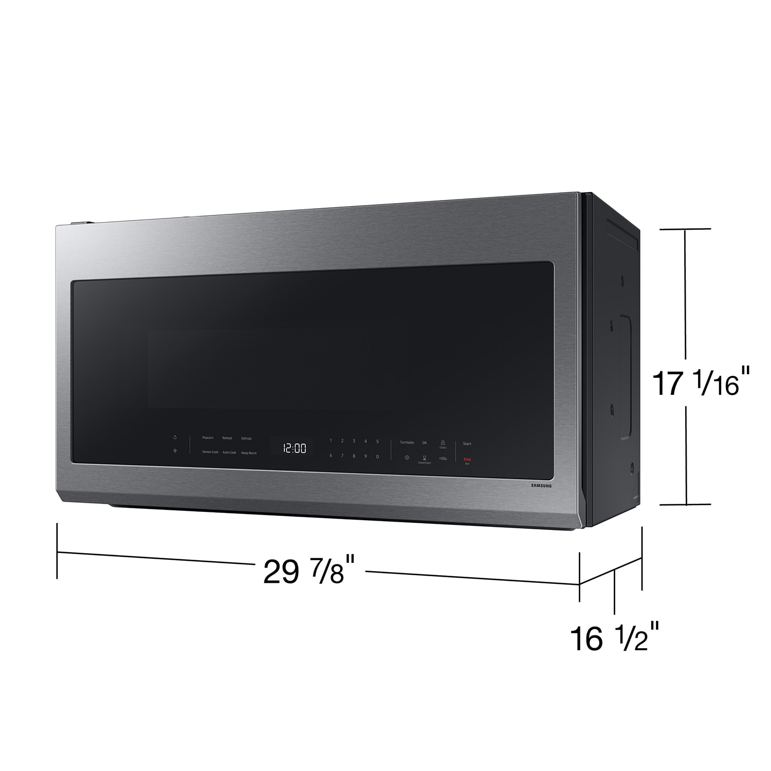 Microondas de Sobremesa Samsung de 2.1 pies cúbicos y 29.87 pulgadas con Cocina con Sensor (Acero inoxidable) ME21DG6300SR