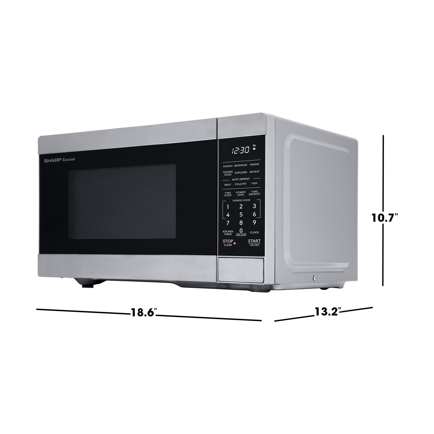Microondas de Countertop de 0.9 pies cúbicos (menos de 1.5 pies cúbicos) y 900 Watts en Acero Inoxidable