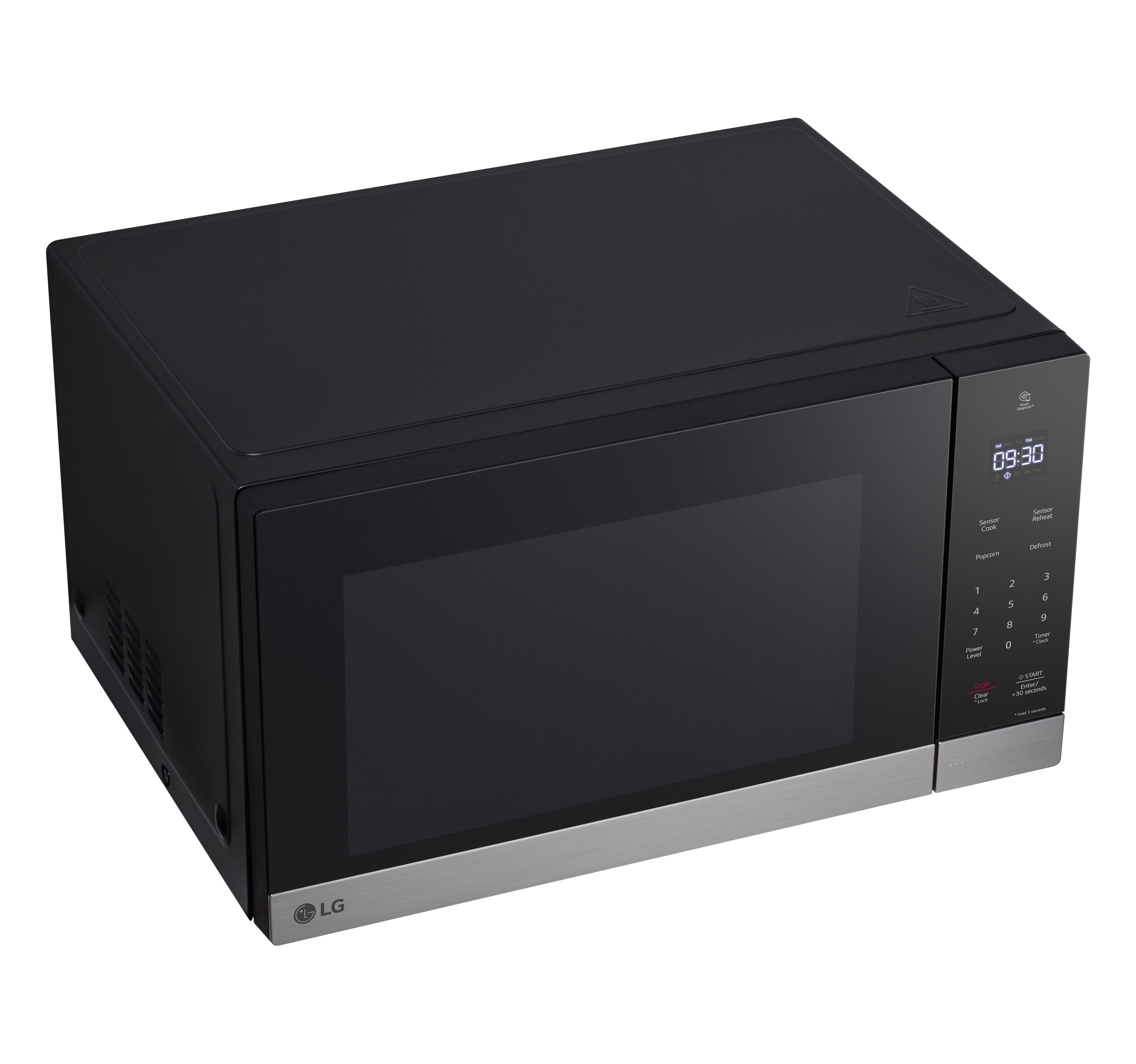 Microondas de mostrador LG de 2 pies cúbicos y 1200 vatios con controles de cocción sensorial (Acero inoxidable) MSER2090S.